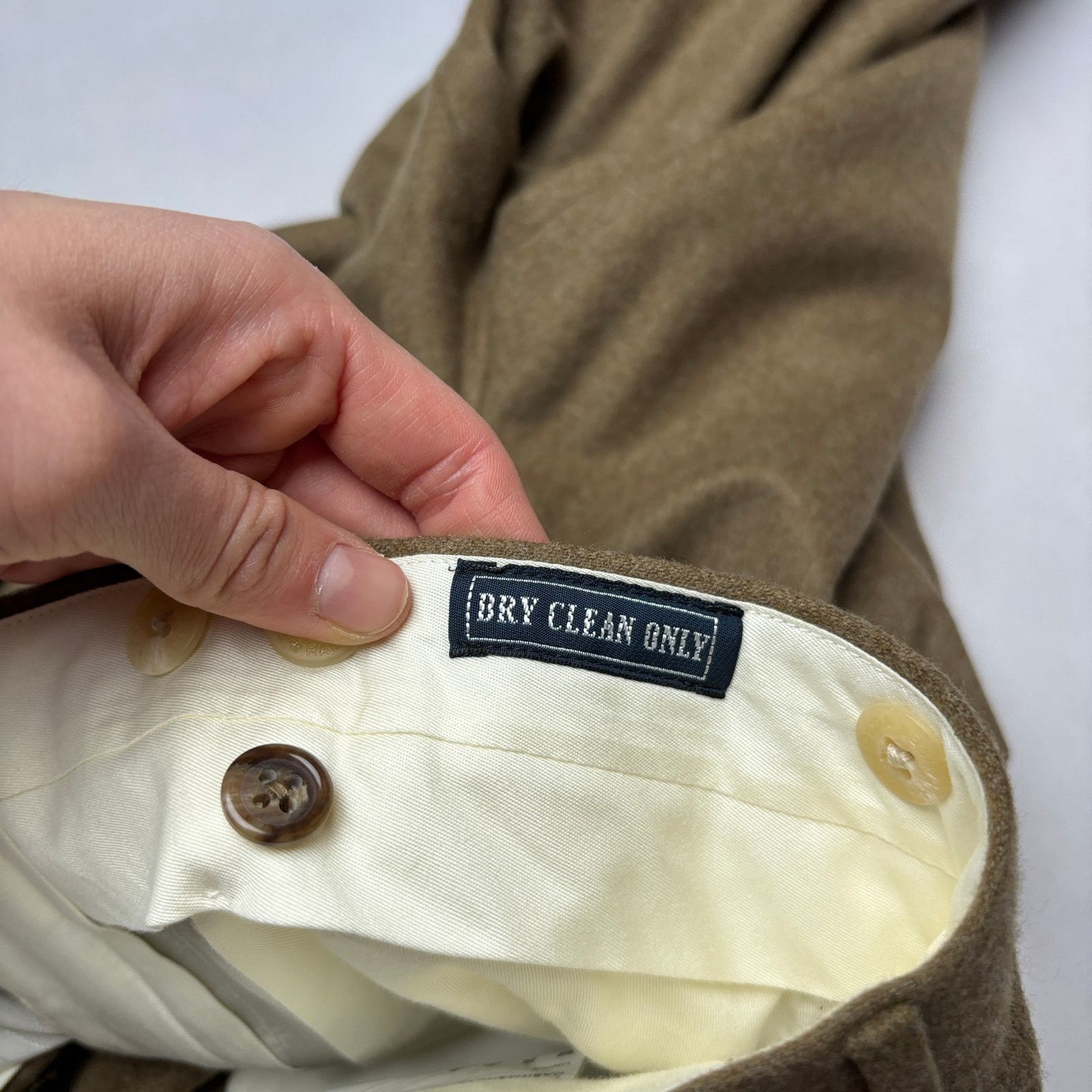 Polo Ralph Lauren × Vintage Vintage Polo Ralph Lauren Wool Cashmere Pleated Pants 38x28 Size US 38 / EU 54 - 10 Thumbnail