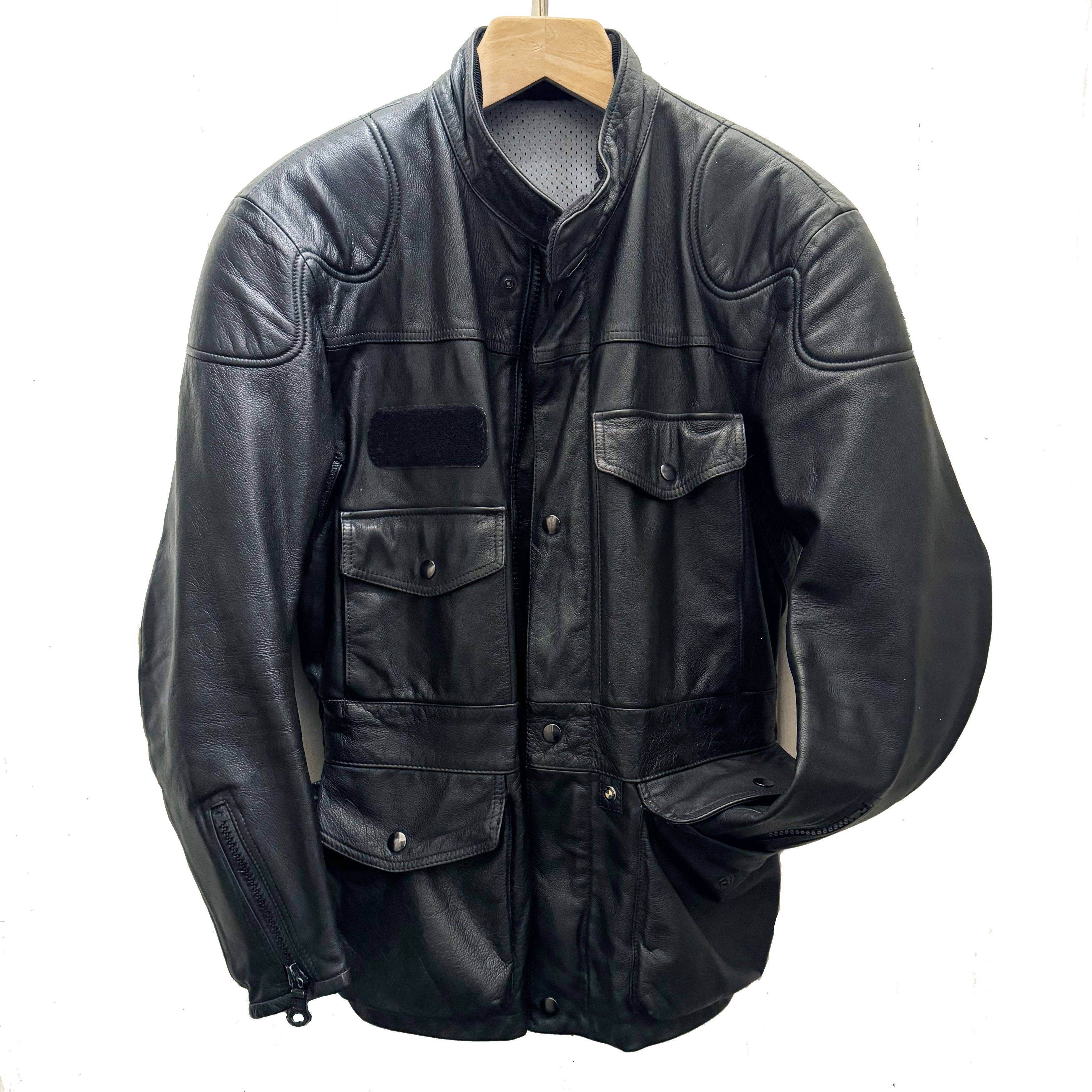 BMW Motorrad Black Leather Biker Jacket By Dainese