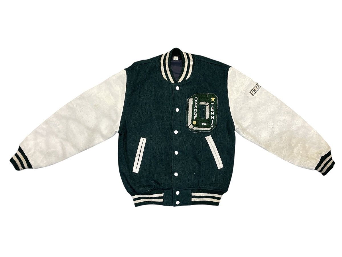 Matsuda Orange Tennis Club Wool Varsity Jacket Size US M / EU 48-50 / 2 - 1 Thumbnail