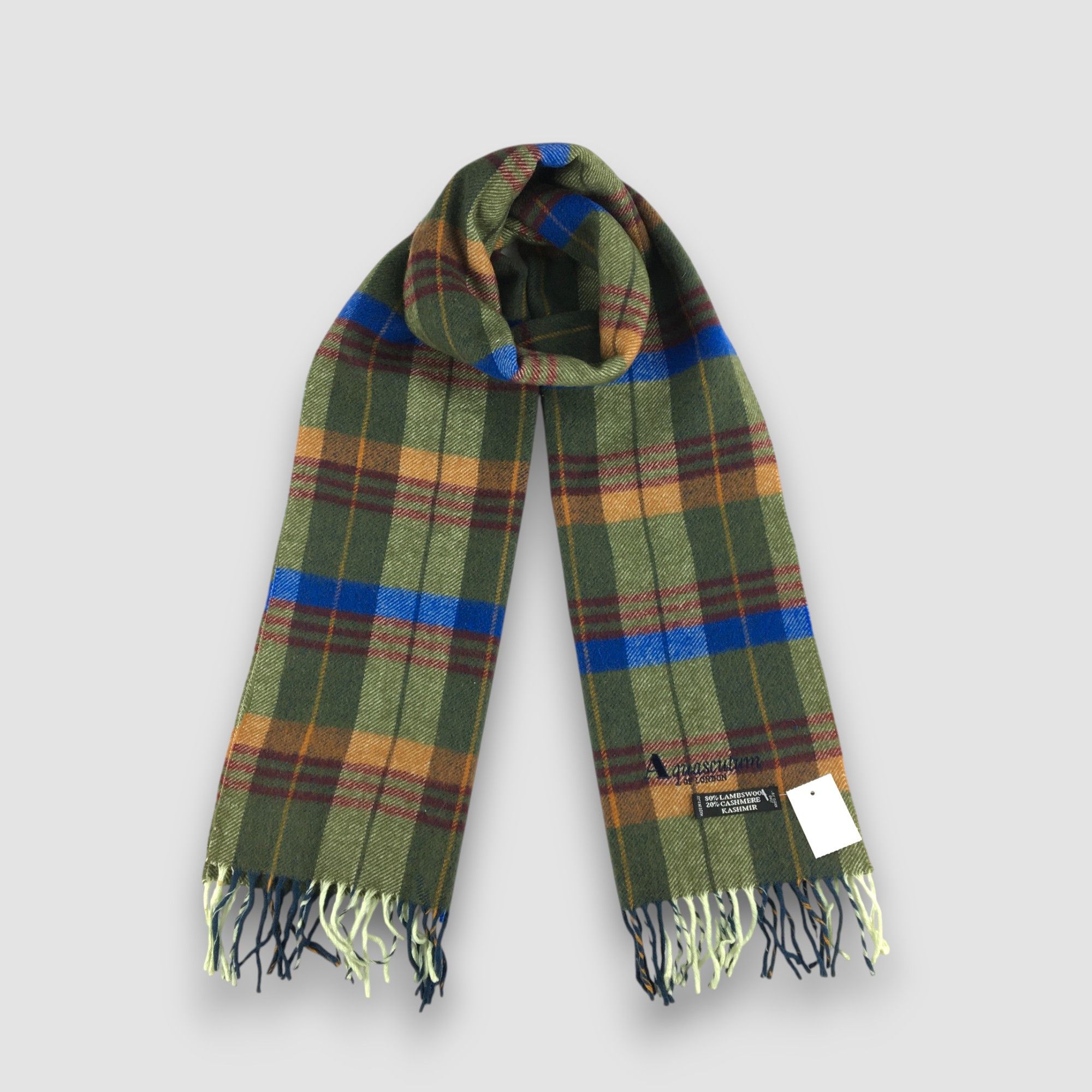Aquascutum Vintage Aquascutum Scarf Fringe Tartan Plaid Wool Scarves Size ONE SIZE - 1 Thumbnail