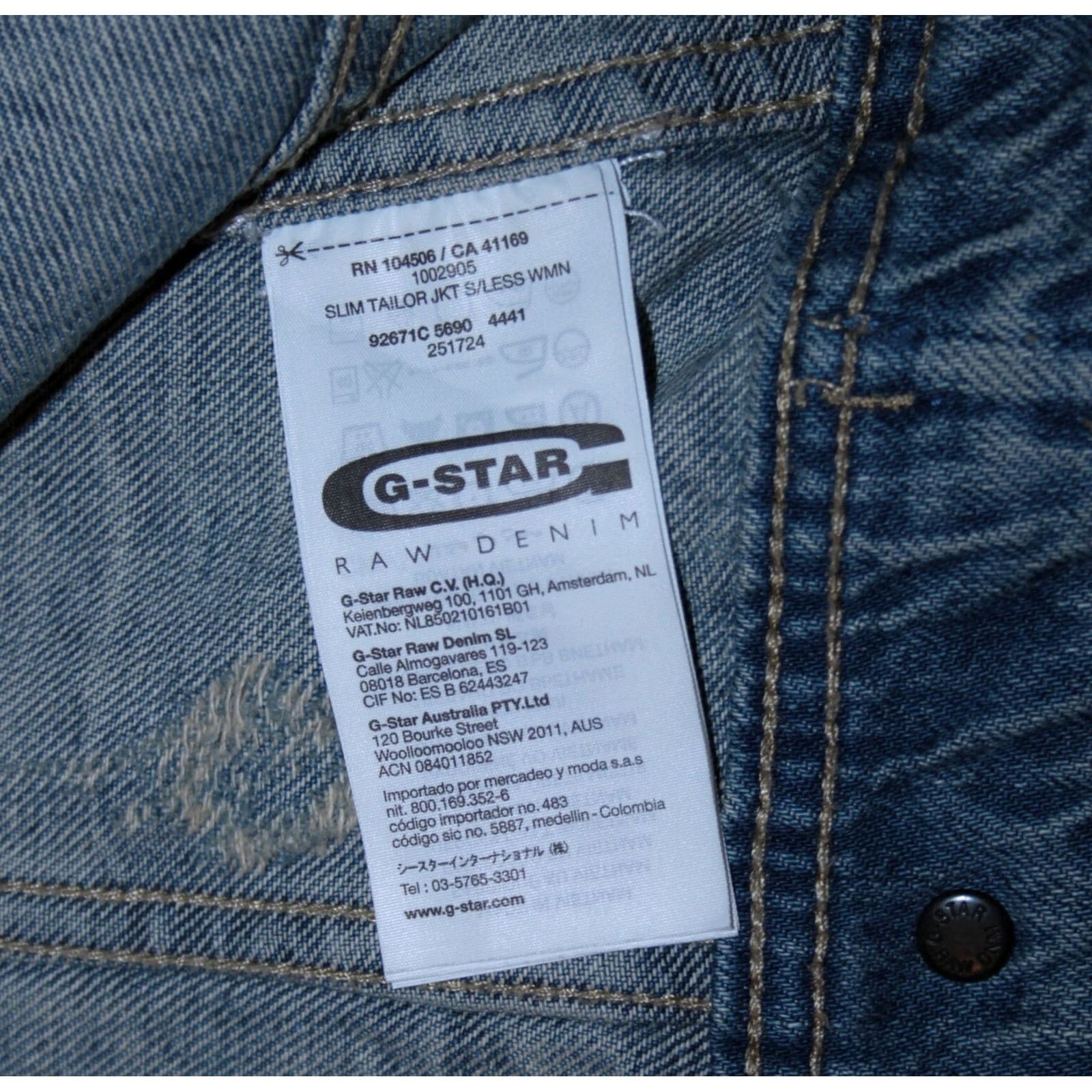G-Star G-Star Raw women waistcoat denim Size S Blue Size 28" / US 6 / IT 42 - 7 Thumbnail