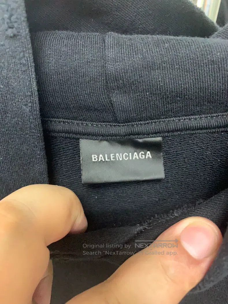 Balenciaga Balenciaga Black Hooded Sweatshirt XXS Size Size US XXS / EU 40 - 3 Thumbnail