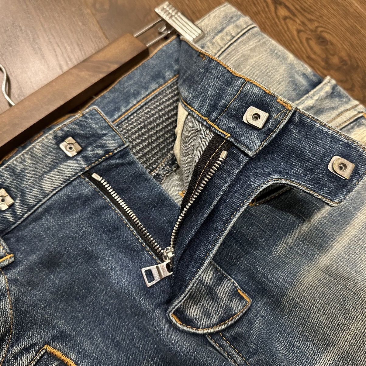 Balmain Balmain Distressed Mud Wash Biker Jeans Size US 30 / EU 46 - 8 Thumbnail