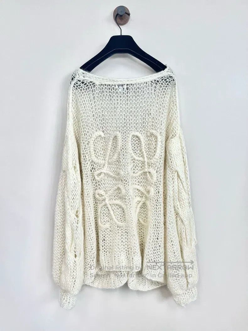 Loewe Loewe White Cashmere Blend Openwork Knit Sweater Jacket Size M / US 6-8 / IT 42-44 - 2 Thumbnail
