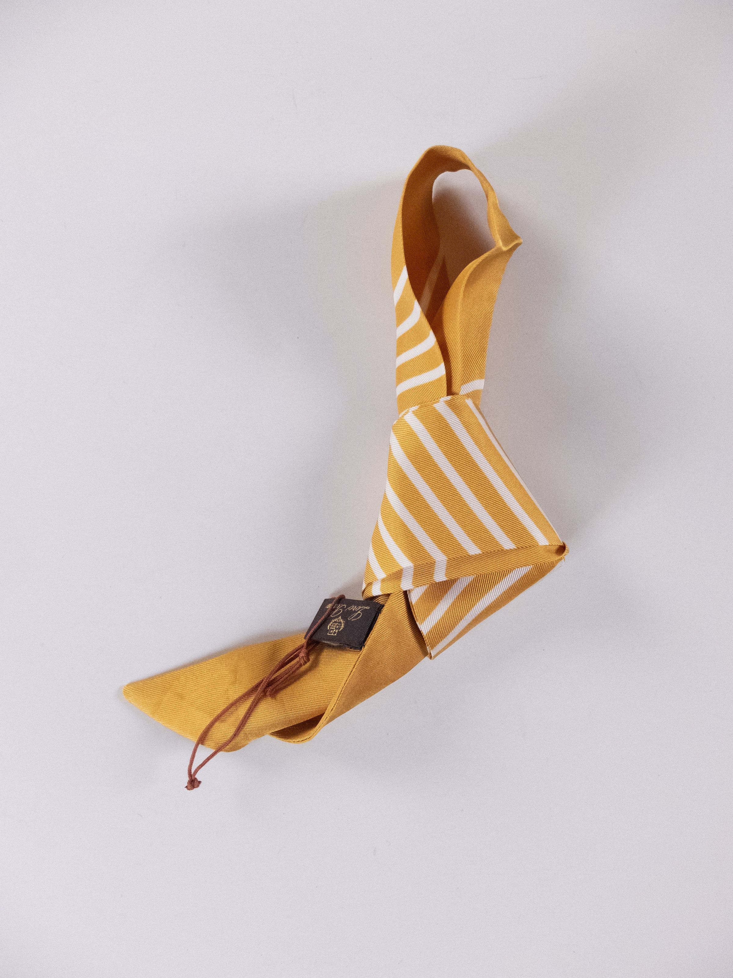 Loro Piana LORO PIANA yellow striped silk mitzah scarf authentic Size ONE SIZE - 4 Thumbnail