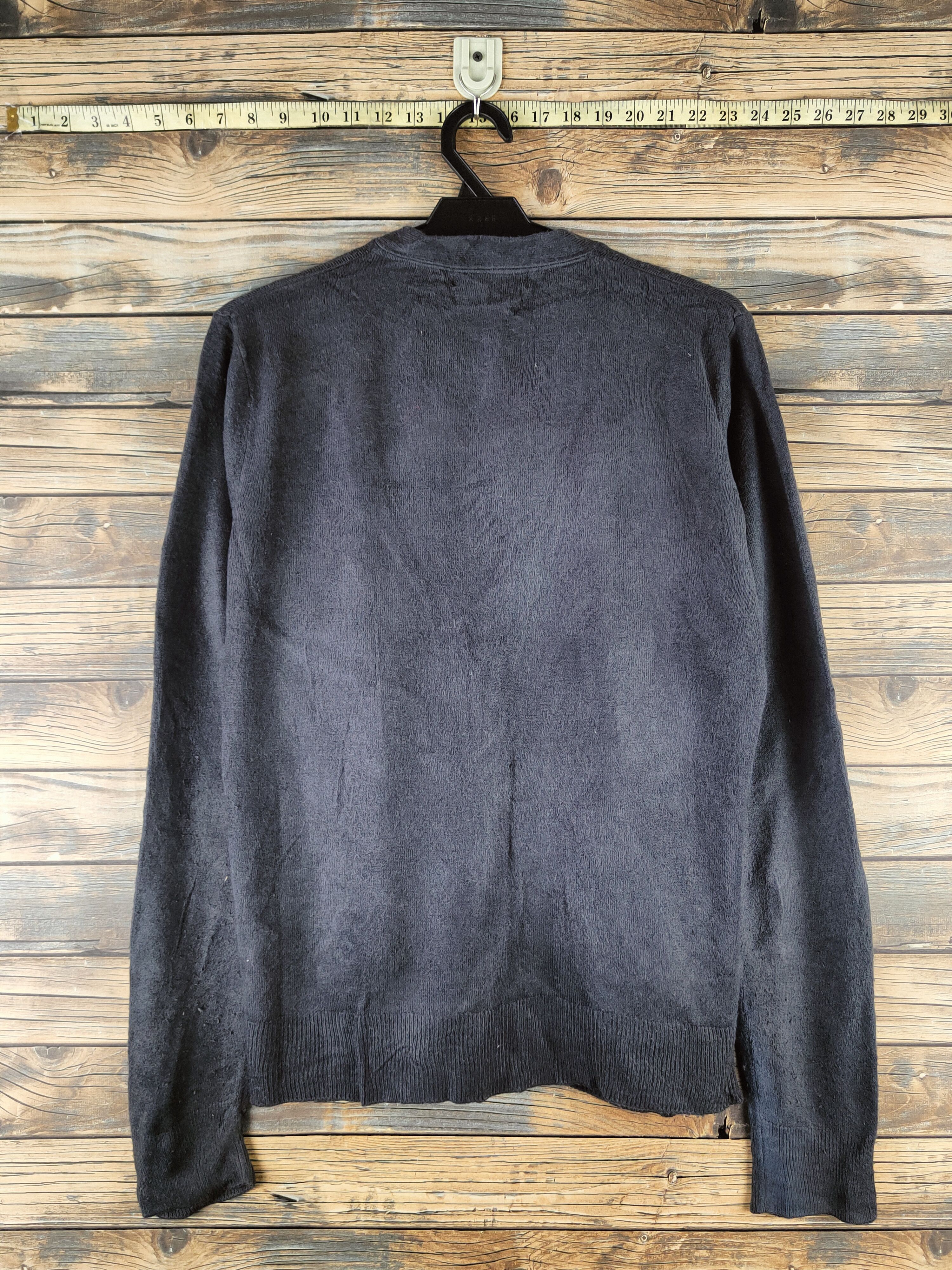 Japanese Brand DL Jill Blaze Dark Gray Knitwear Cardigan #46-948 Size US L / EU 52-54 / 3 - 7 Thumbnail