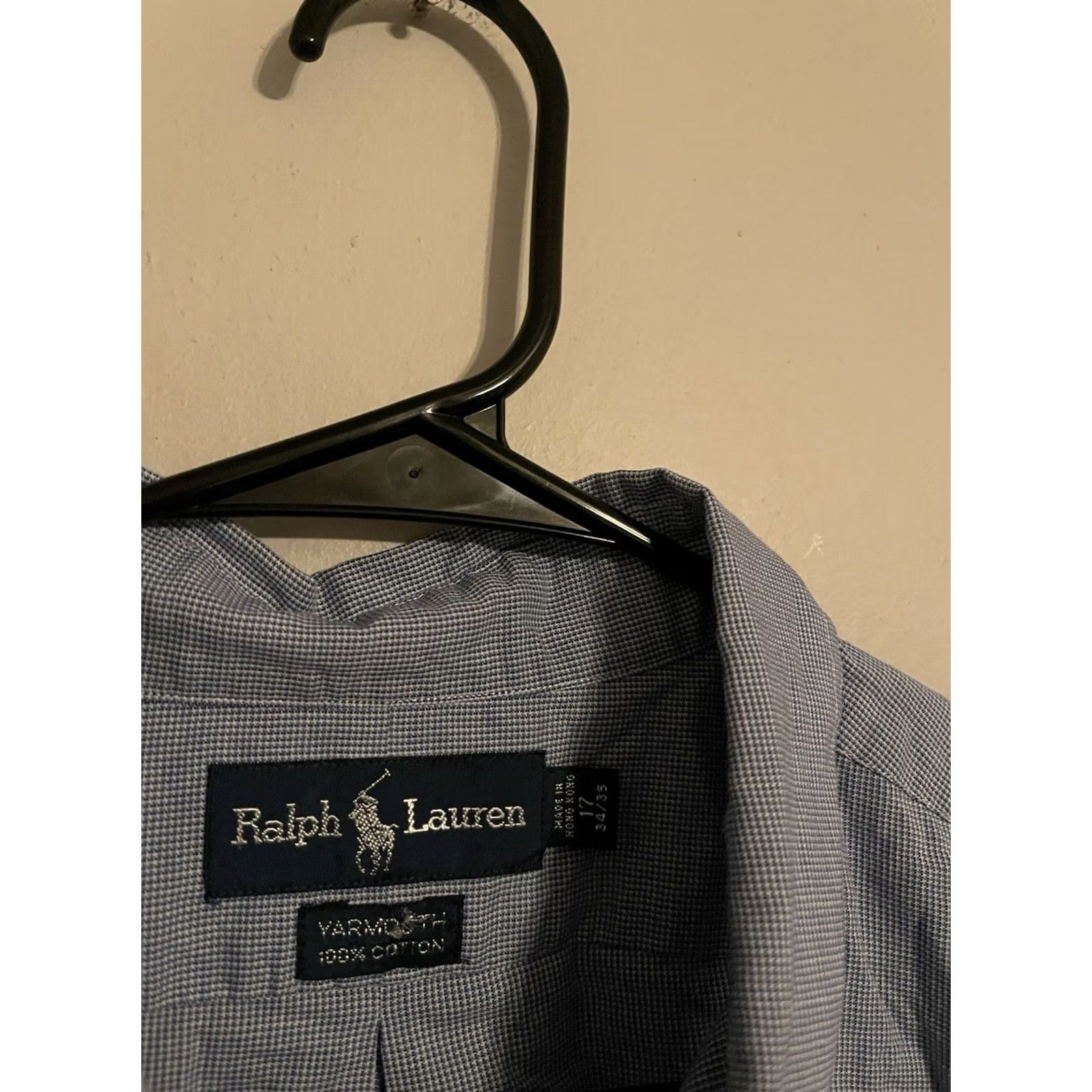 Polo Ralph Lauren Polo Ralph Lauren Button-Up Shirt L/S Check blue 17 34/35 Mens Size 46R - 2 Thumbnail