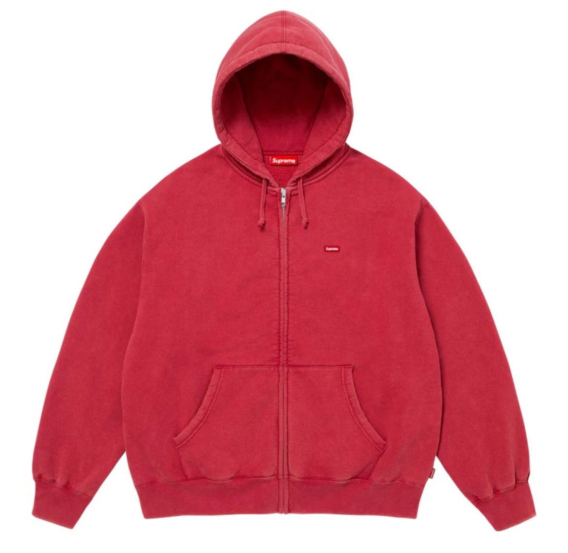 Supreme Supreme Small Box Logo Zip Up Hooded Sweatshirt Red Medium Size US M / EU 48-50 / 2 - 4 Thumbnail