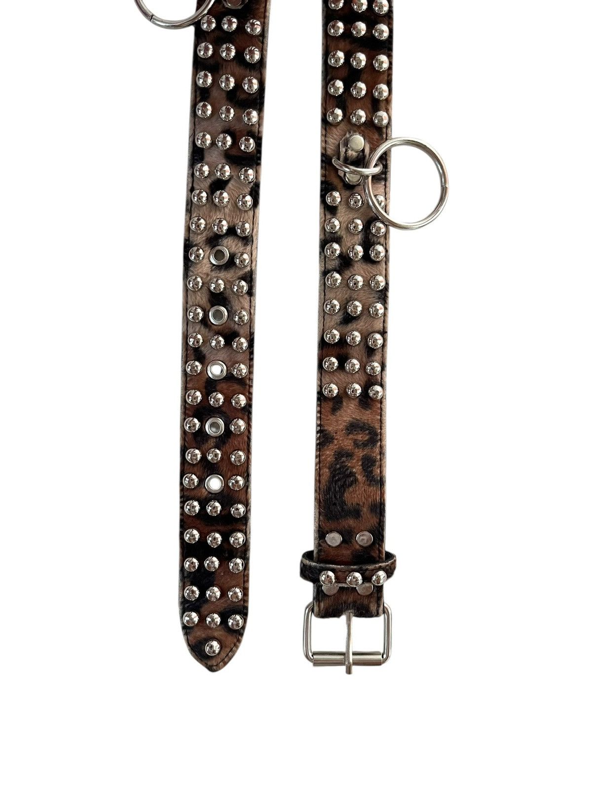 Japanese Brand Japanese Fur Leopard Studded Punk Belt Size ONE SIZE - 4 Thumbnail