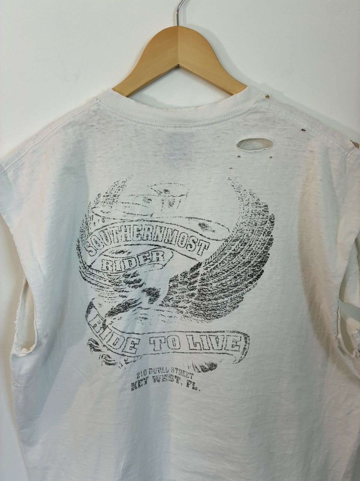 Harley Davidson Thrashed Vintage 90s Faded Harley Davidson Cut Off Size US XL / EU 56 / 4 - 6 Thumbnail