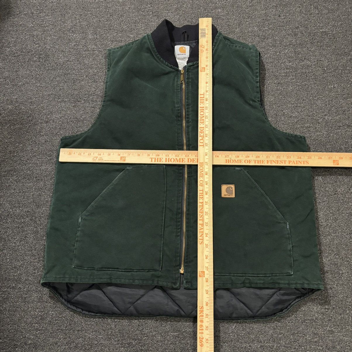 Carhartt Vintage Carhartt Vest Spruce Green Quilted XL V02 SPC 90s Size US XL / EU 56 / 4 - 9 Thumbnail
