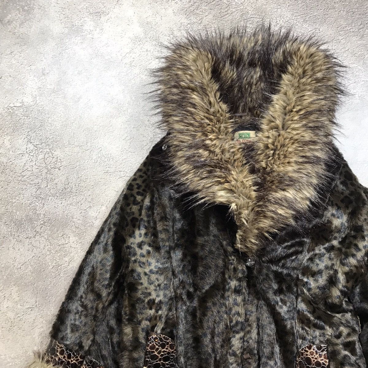 Vintage Vintage Y2K Black Fur Collar Jacket Glamour Japan Streetwear Size L / US 10 / IT 46 - 3 Thumbnail