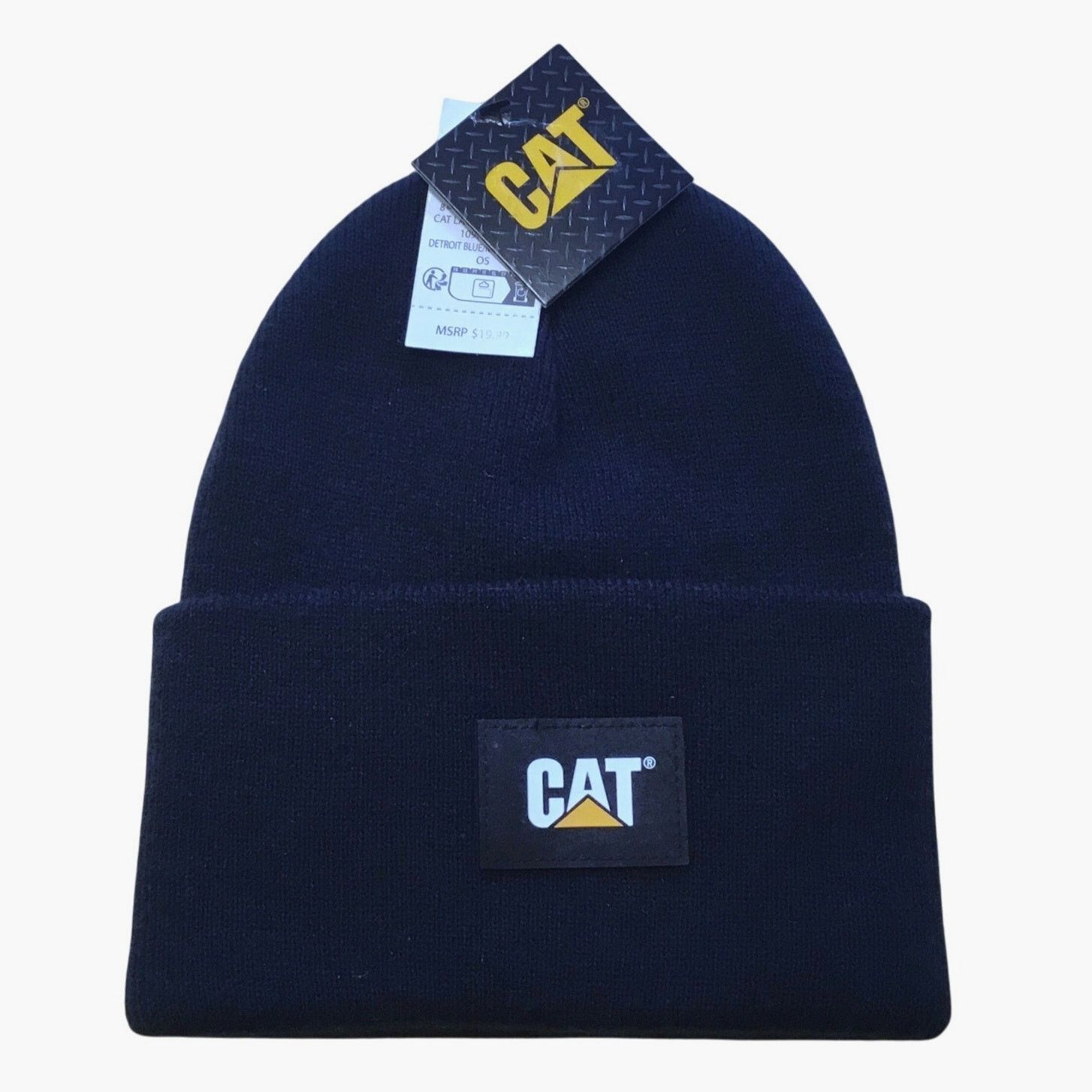 Caterpillar Caterpillar CAT Beanie Cap Hat Dark Blue Knit Cuff NWT Size ONE SIZE - 1 Thumbnail
