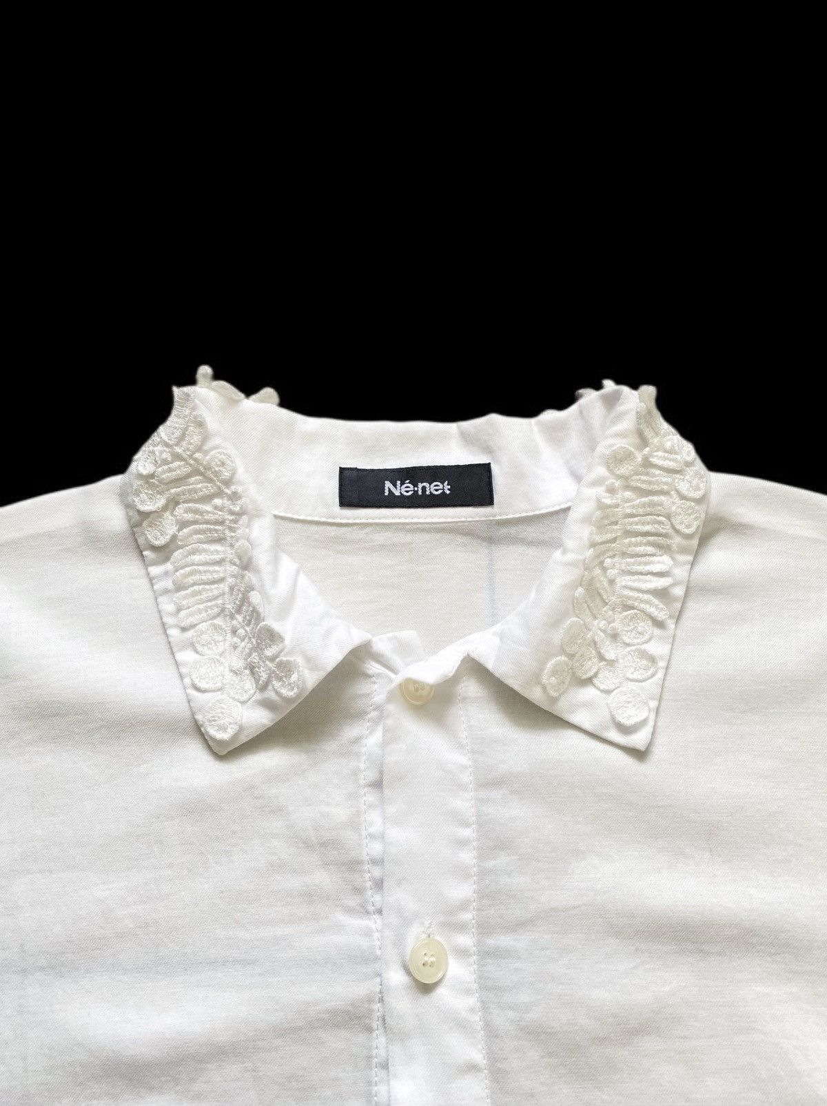 Ne-Net Vintage Ne-Net Embroidered Collar Oversized Shirt Size M / US 6-8 / IT 42-44 - 2 Thumbnail