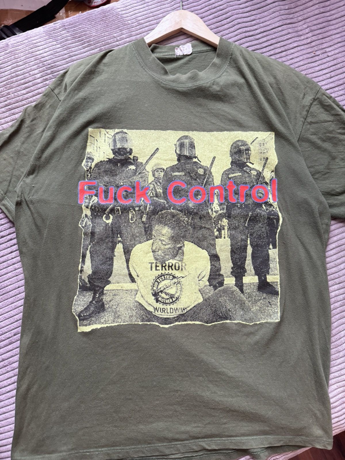 Band Tees Vintage 90s Don Rock Terror Wordwide Fuck Control band Tee Size US XL / EU 56 / 4 - 8 Thumbnail