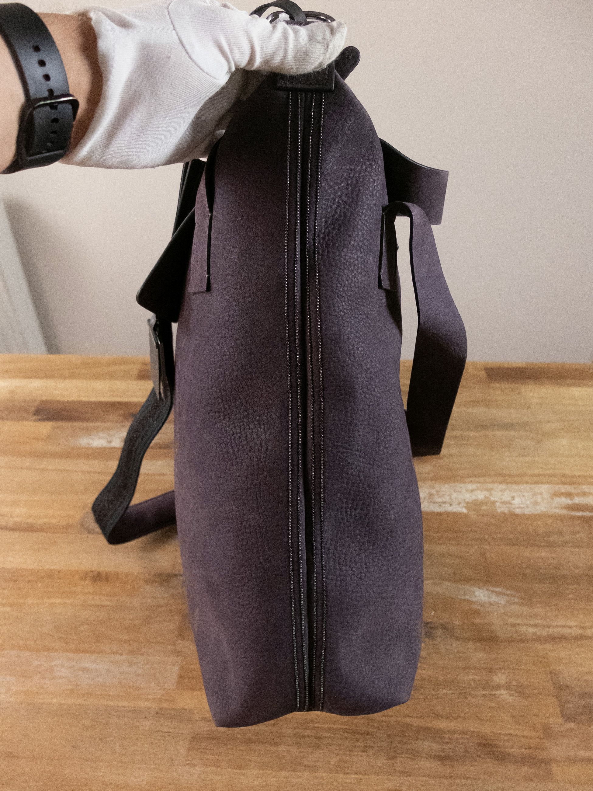 Brunello Cucinelli BRUNELLO CUCINELLI purple suede crossbody messenger bag Size ONE SIZE - 12 Thumbnail