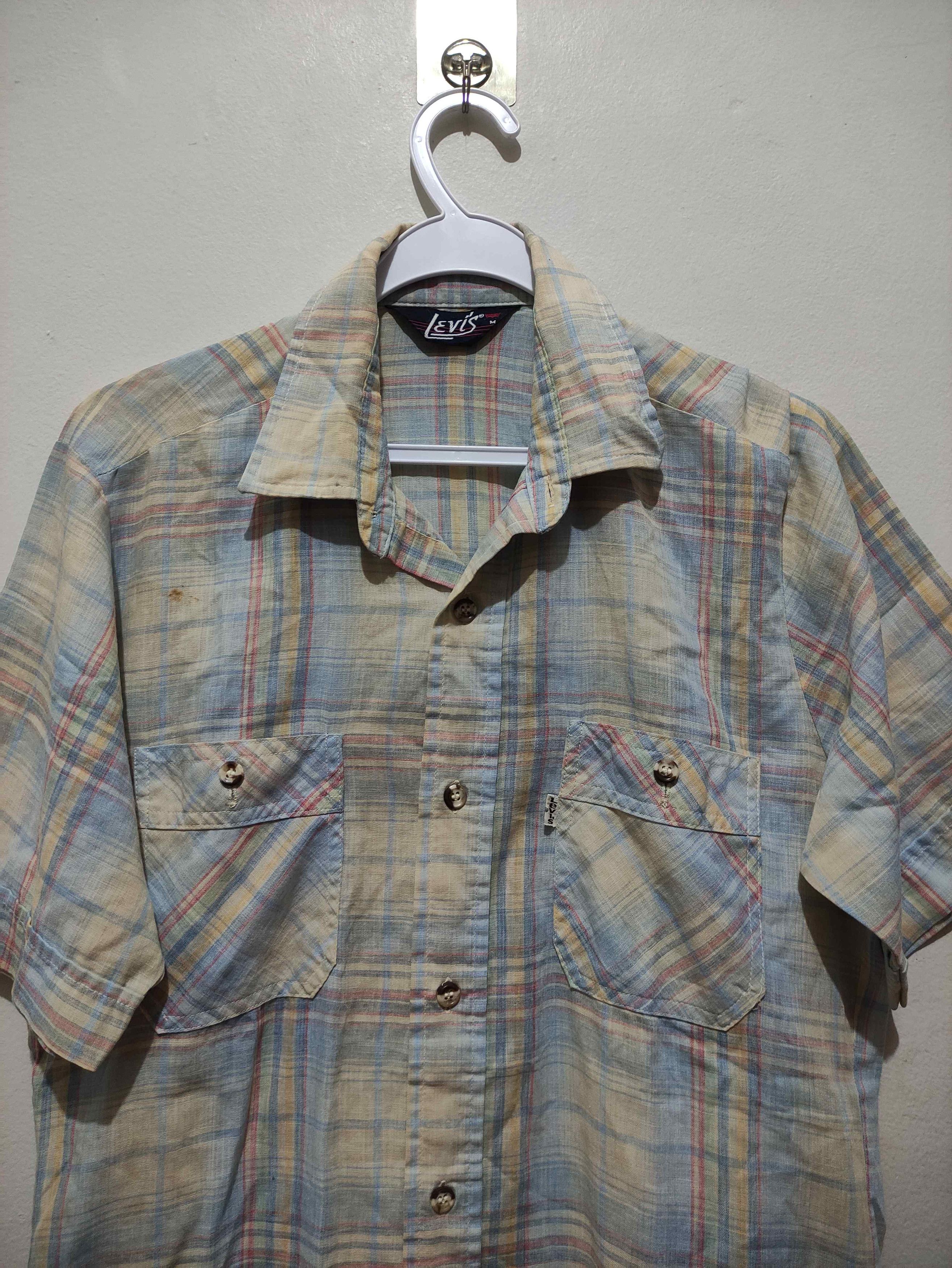 Levi's Vintage 70s Levis White Tab Button Up Shirt Size US M / EU 48-50 / 2 - 5 Thumbnail