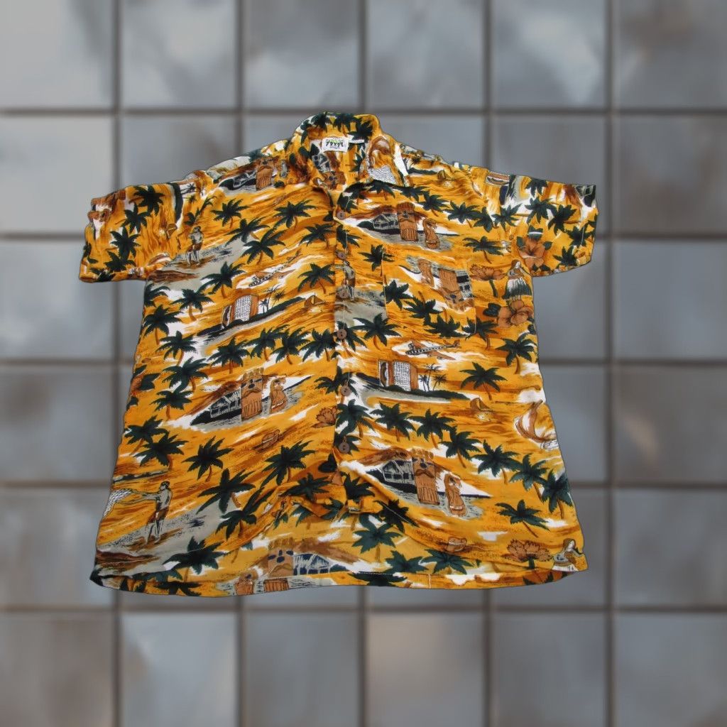 Vintage VINTAGE Best Original Shirt Mens Small Yellow Hawaiian Rayon Tiki Aloha 90s Size US S / EU 44-46 / 1 - 1 Thumbnail