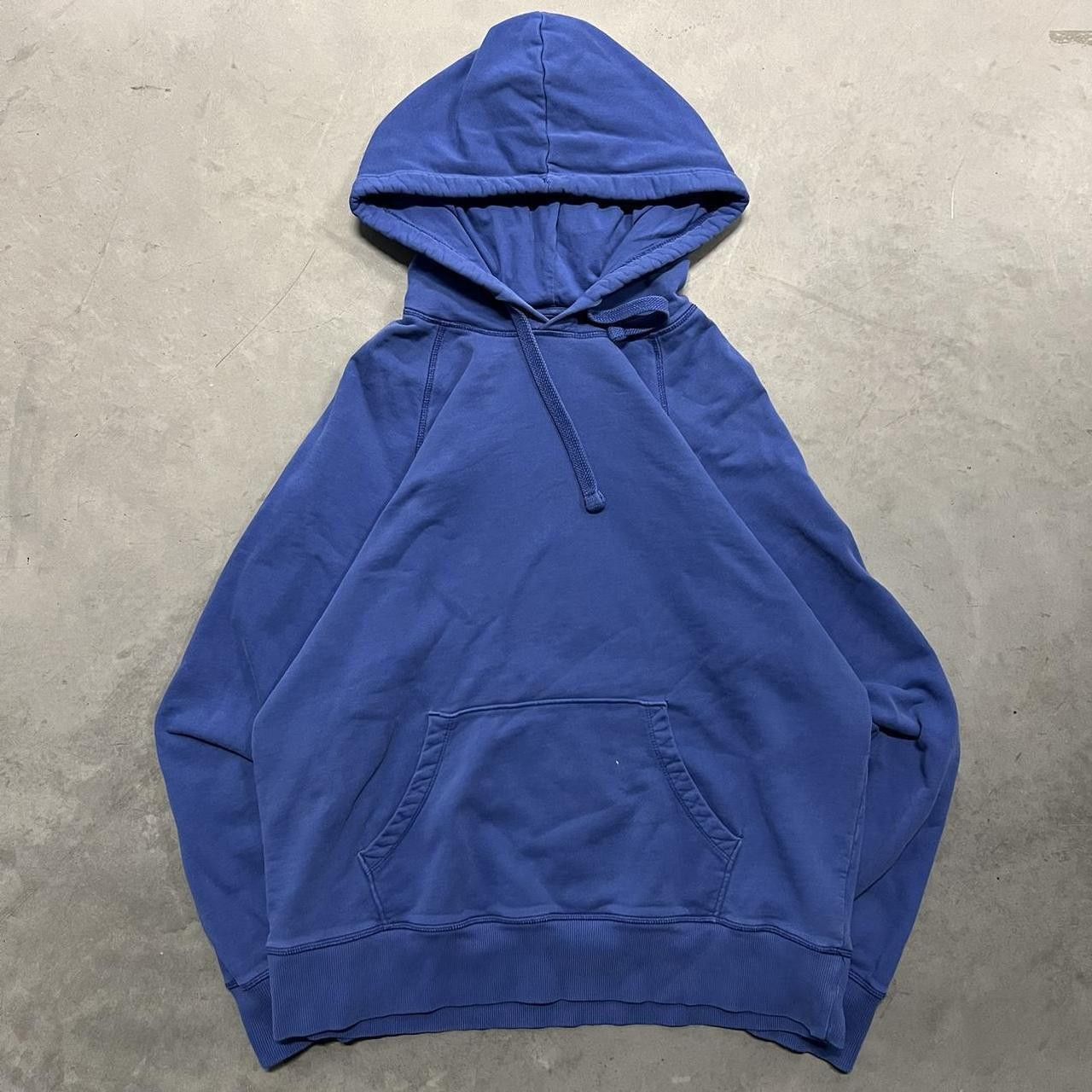 Vintage Crazy Vintage Y2K/2000s Blank Blue Great Quality Goodfellow Minimalistic essential Hoodie! Size US L / EU 52-54 / 3 - 1 Thumbnail