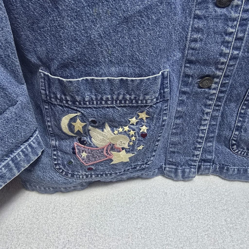 The Unbranded Brand Women's Christopher Banks 2000s Denim Button Up Lg Distresse Size L / US 10 / IT 46 - 4 Thumbnail