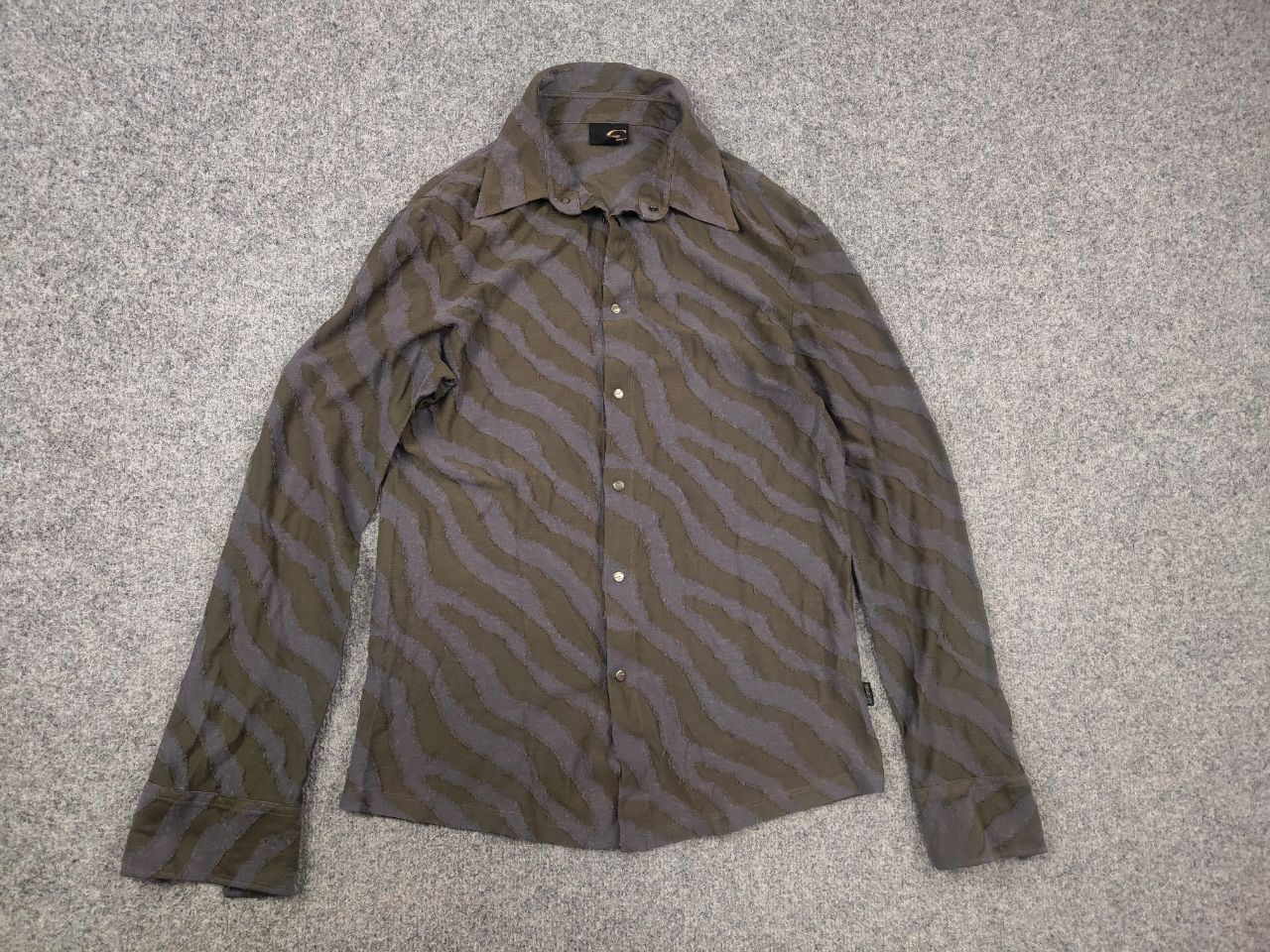 Roberto Cavalli Vintage Just Cavalli Design Textured zebra Long sleeve Shirt Size US M / EU 48-50 / 2 - 8 Thumbnail