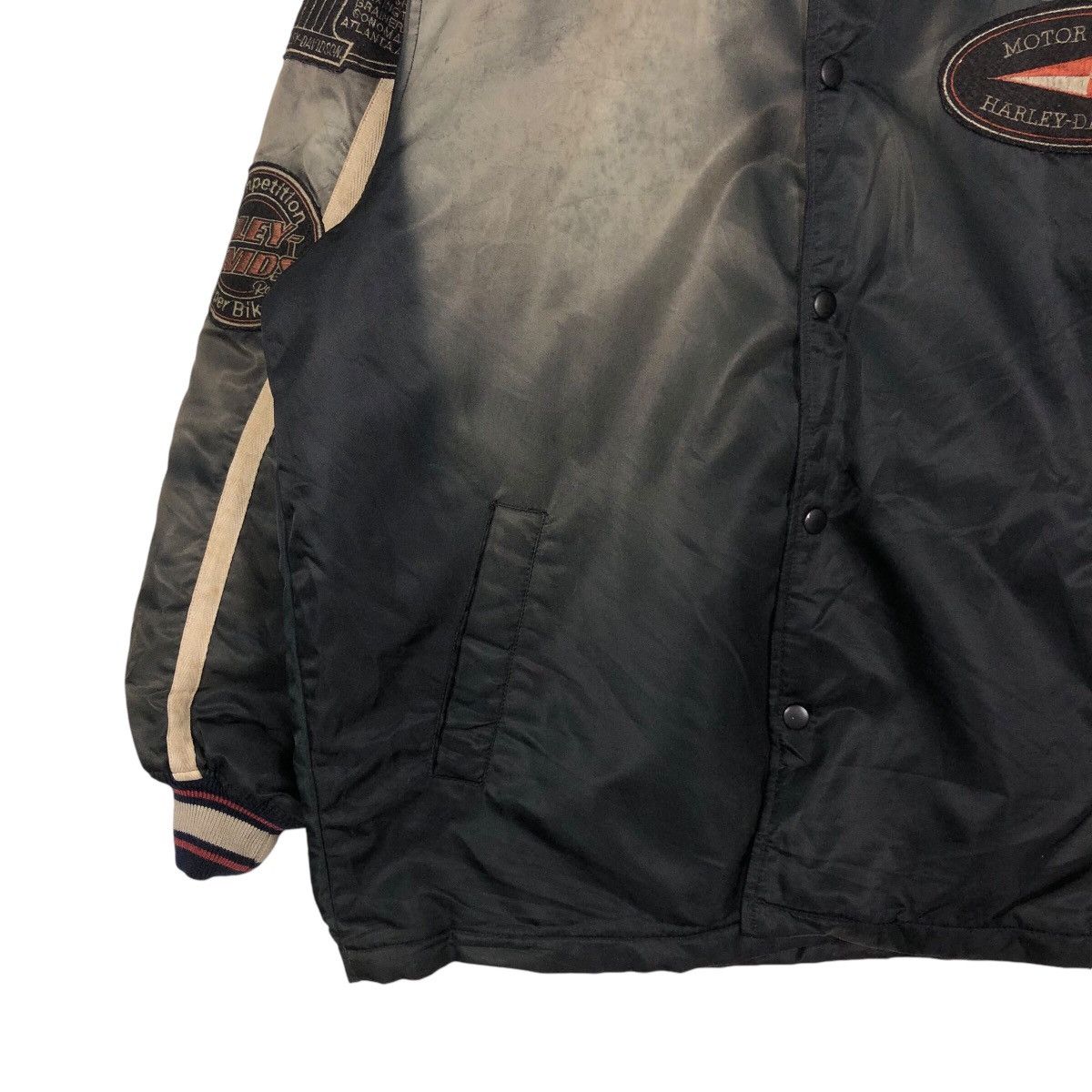 Harley Davidson × Vintage Vintage Bomber Racing Biker Jacket Harley Davidson SunFaded Size US L / EU 52-54 / 3 - 6 Thumbnail