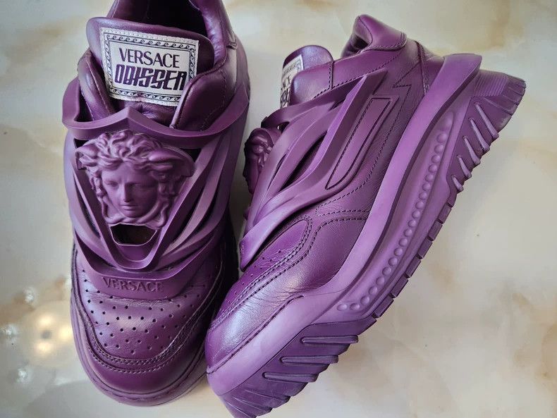 Versace Versace Spaceship shoes purple cowhide Medusa avatar desig Size US 9 / EU 42 - 1 Thumbnail