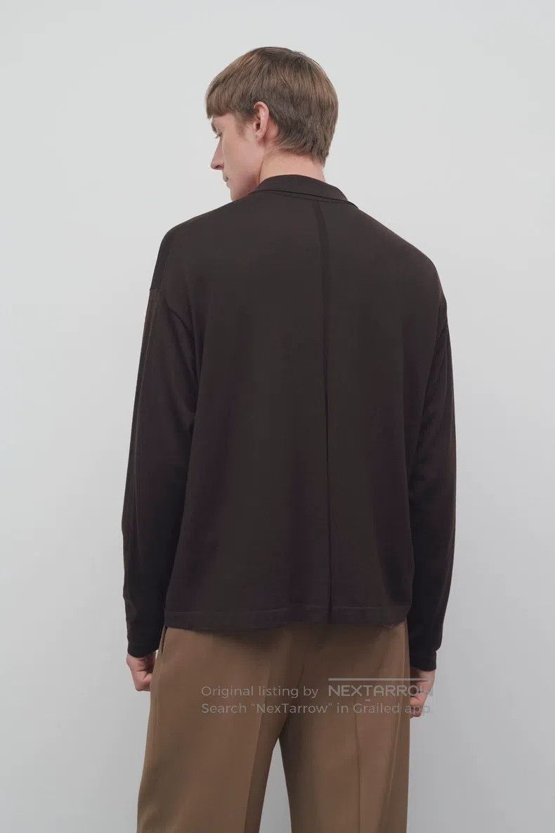 The Row The Row Brown Wool Polo Long Sleeve Size US M / EU 48-50 / 2 - 7 Thumbnail
