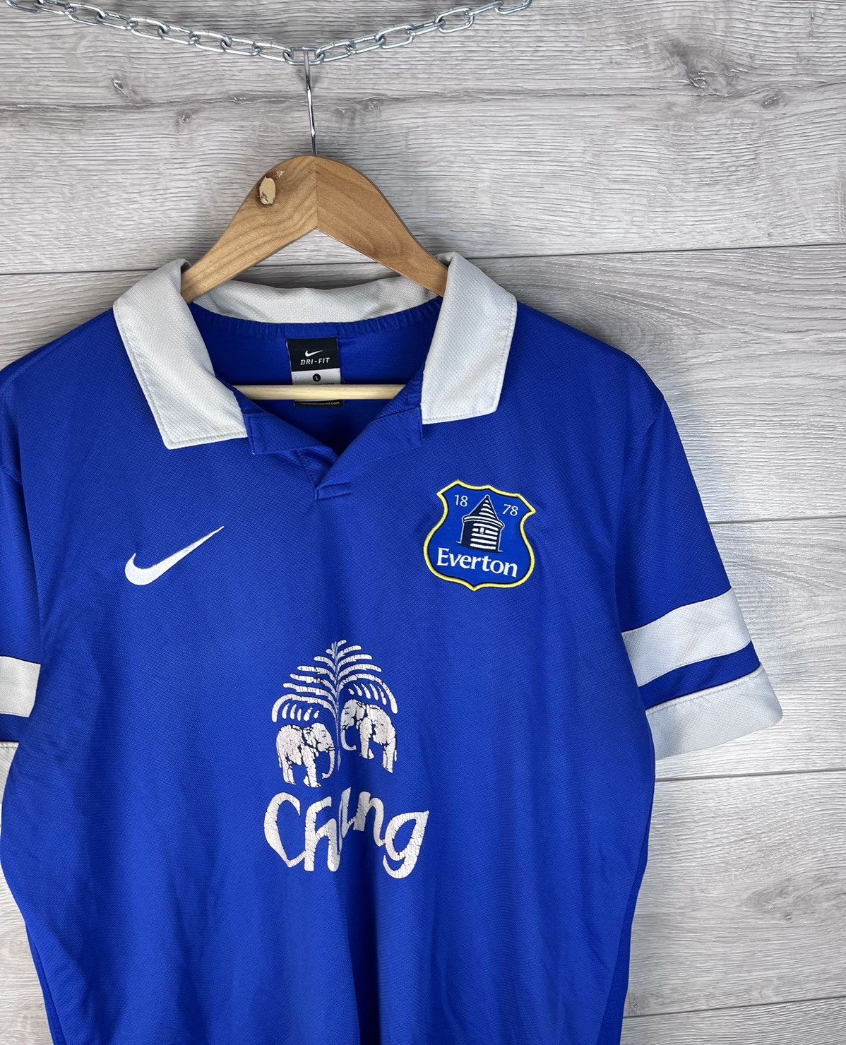 Nike Men’s soccer polo Nike FC Everton size L Y2K blue Size US L / EU 52-54 / 3 - 4 Thumbnail
