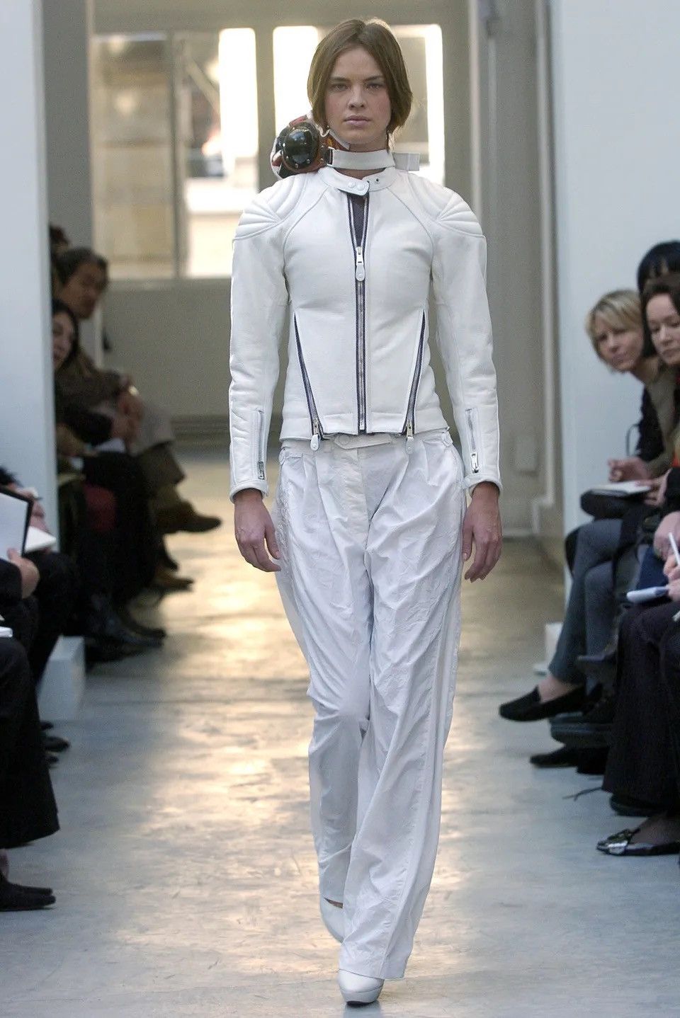 Balenciaga AW2004 Balenciaga Nicolas Ghesquière runway leather jacket Size US S / EU 44-46 / 1 - 2 Thumbnail