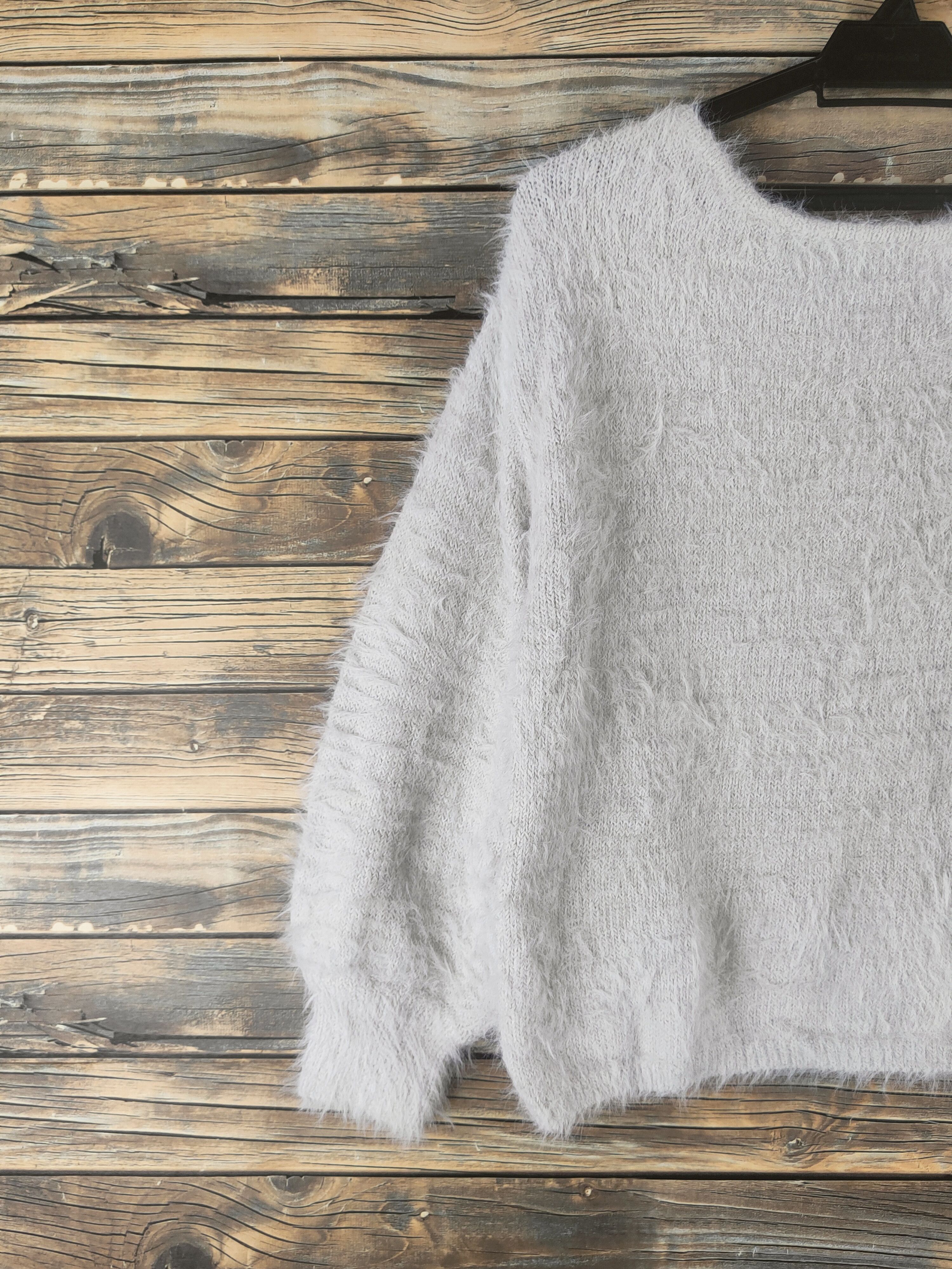 Japanese Brand DL Glacier Gray Fur Mohair Knitwear #46-506 Size M / US 6-8 / IT 42-44 - 3 Thumbnail
