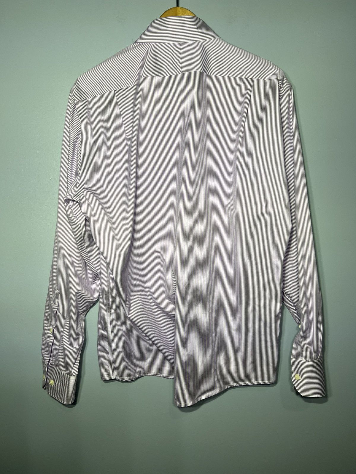 Peter Millar Peter Millar Nanoluxe Men's Purple Stripe L/S Sz 16/Long Size US L / EU 52-54 / 3 - 3 Thumbnail