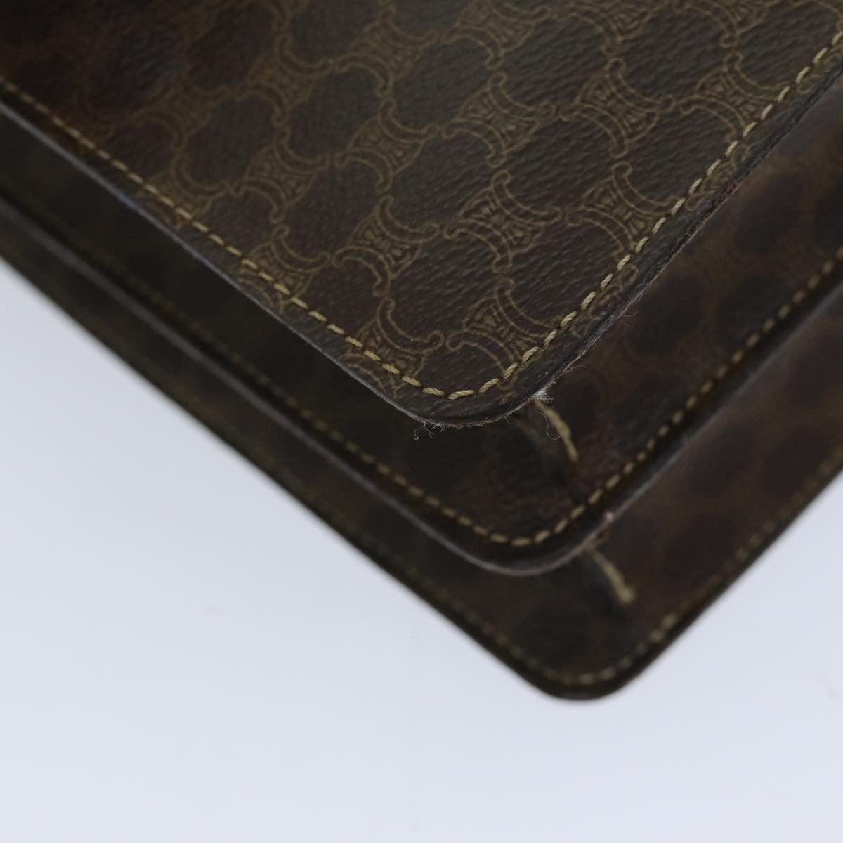 Celine CELINE Macadam Canvas Hand Bag Pvc Brown Size ONE SIZE - 15 Thumbnail