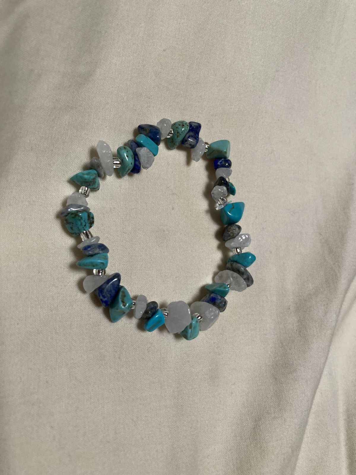 Other Lapis Lazuli, blue howlite and white quartz bracelet Size ONE SIZE - 1 Preview