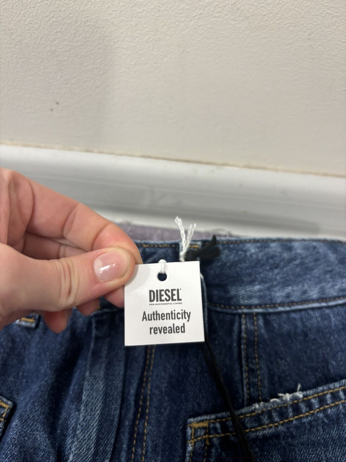 Diesel Diesel De-Pau-Sp1 NWT Women’s Blue Knee Length Denim Skirt Size 24" / US 00 / IT 34 - 8 Thumbnail