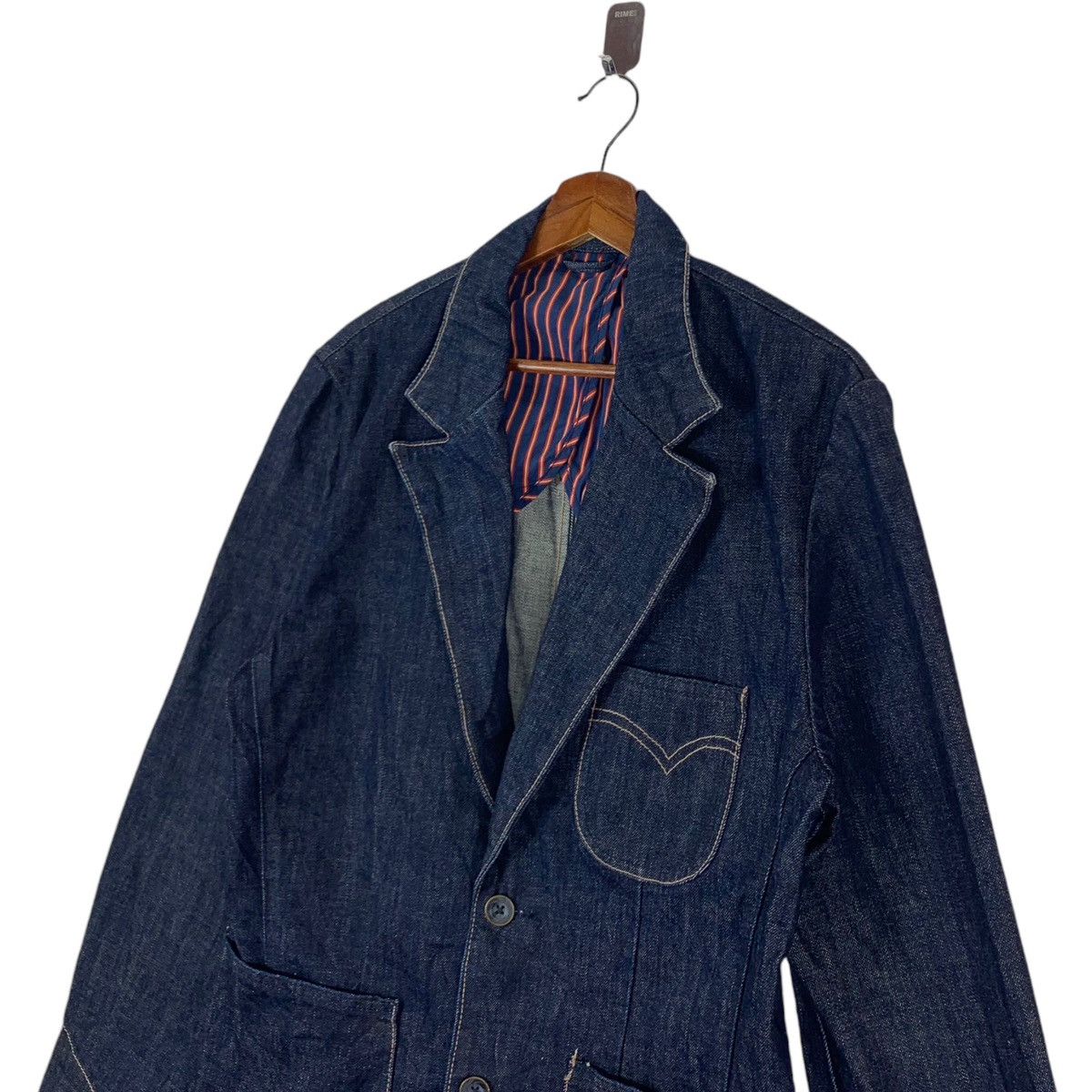 Levi's × Levi's Vintage Clothing Vintage Levis Red Tab Blue Denim Cardigan Jacket Size L / US 10 / IT 46 - 4 Thumbnail