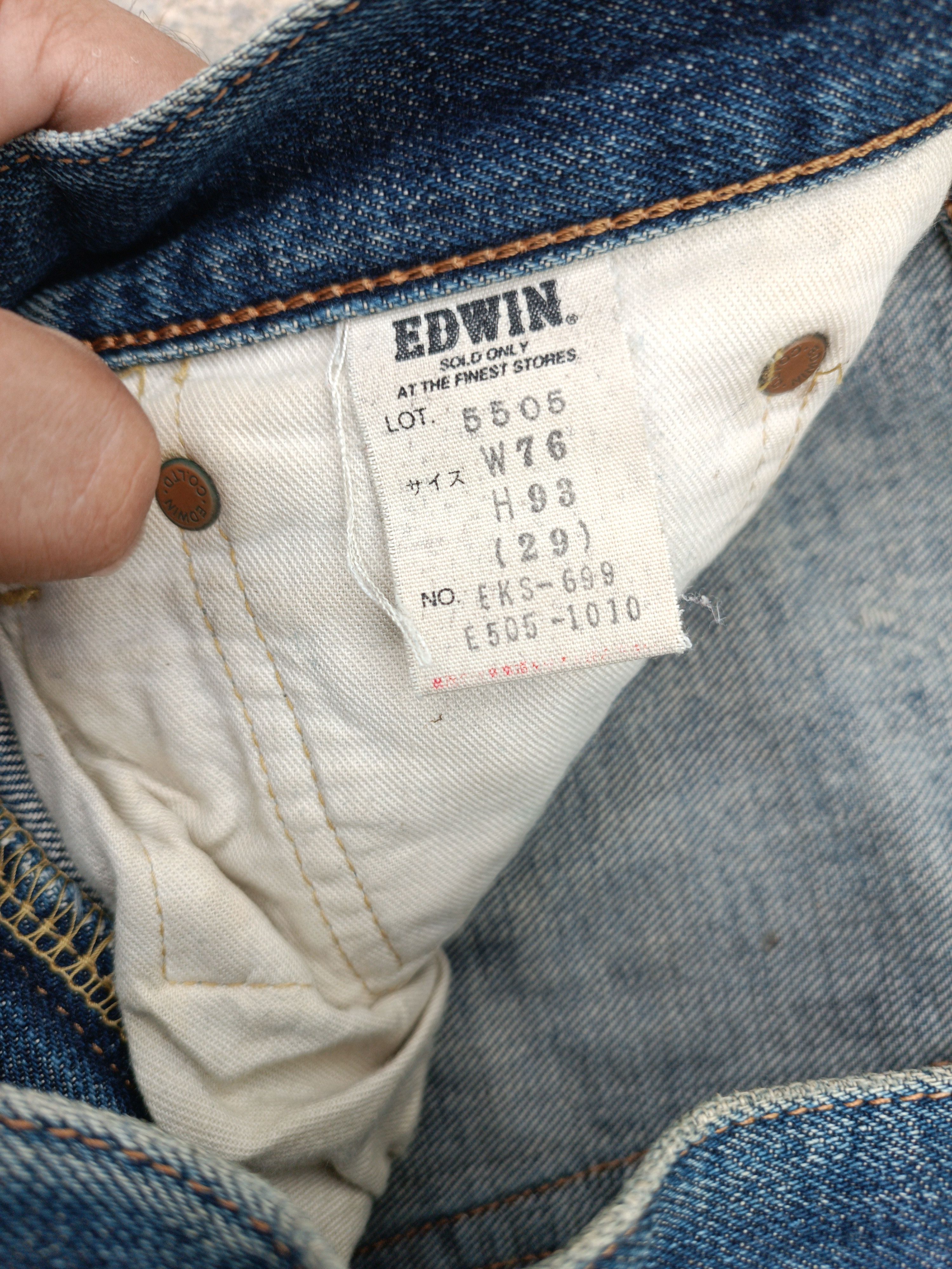 Edwin × Japanese Brand VINTAGE 505 Edwin Selvedge Jeans Distressed Orange Tab E249 Size US 28 / EU 44 - 14 Thumbnail