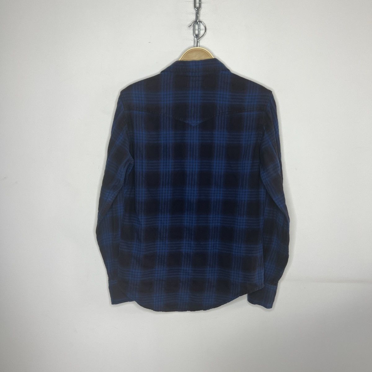 Saint Laurent Paris FW16 Checkered Flannel Shirt – Blue Size US XS / EU 42 / 0 - 9 Thumbnail