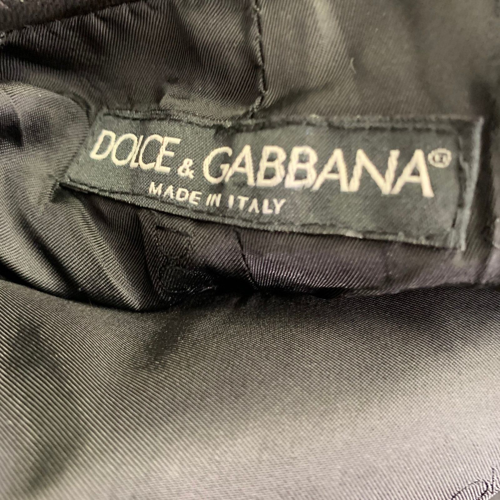 Dolce & Gabbana DOLCE & GABBANA Black Silver Leather Cropped Casual Pants Size 28" / US 6 / IT 42 - 7 Thumbnail