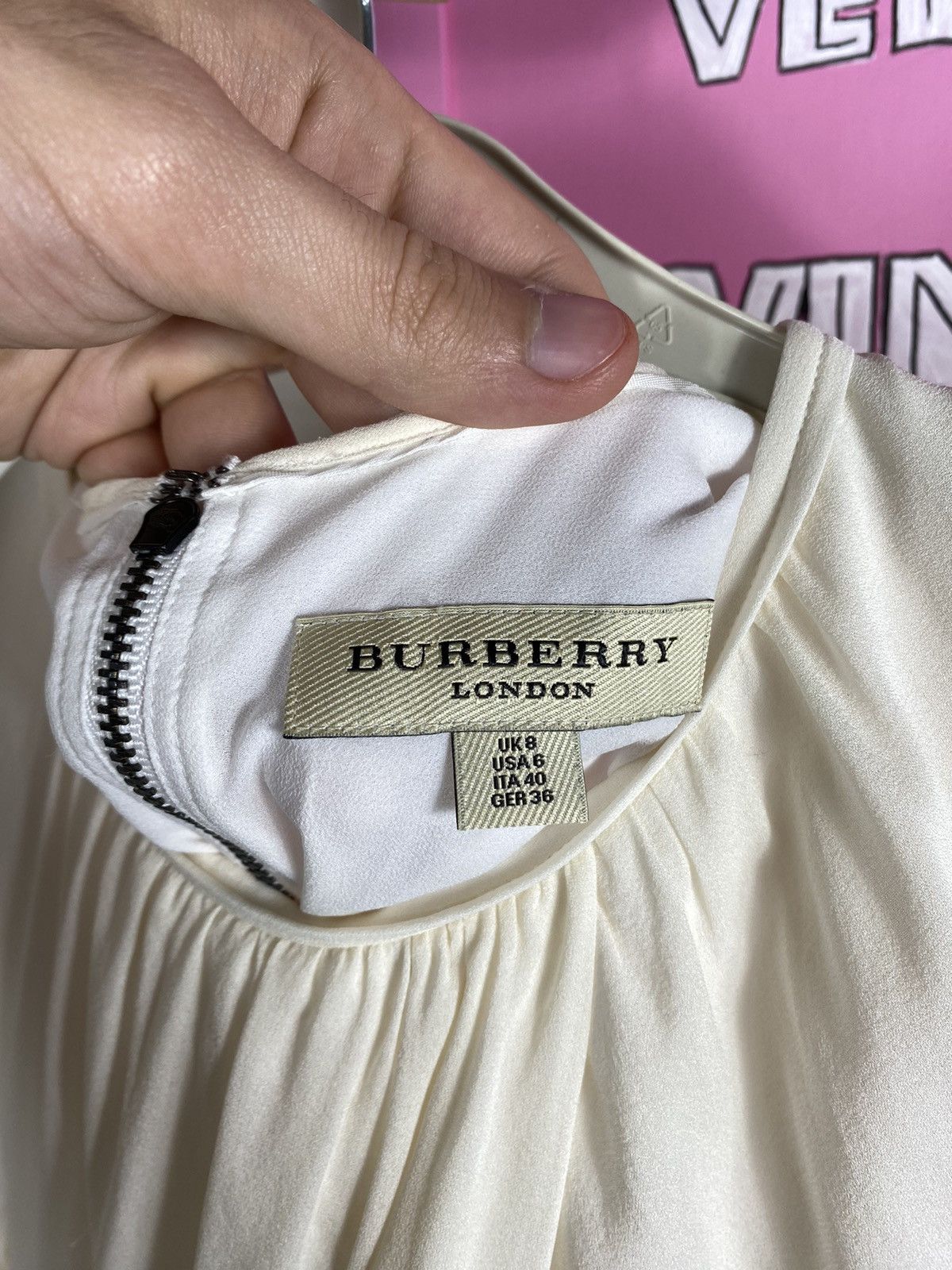 Burberry Burberry Pleated Cross Blouse Size S / US 4 / IT 40 - 8 Thumbnail