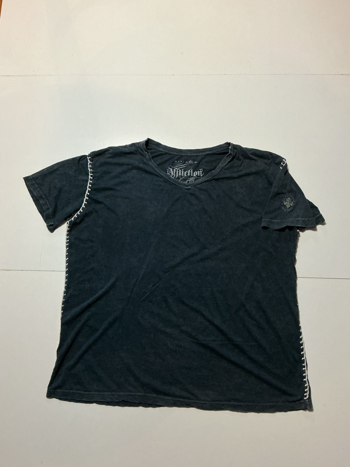 Affliction Affliction Standard Y2K Live Fast Thick Stitch T-Shirt Size US XXL / EU 58 / 5 - 3 Thumbnail