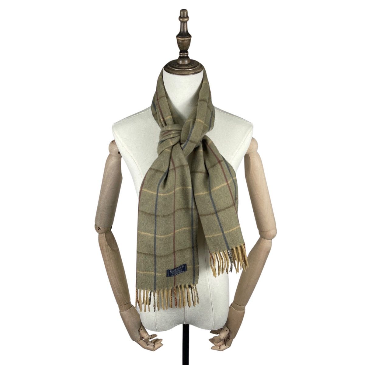 Burberry × Vintage Vintage Burberrys Nova Checked Cashmere Scarf Muffler Size ONE SIZE - 1 Thumbnail