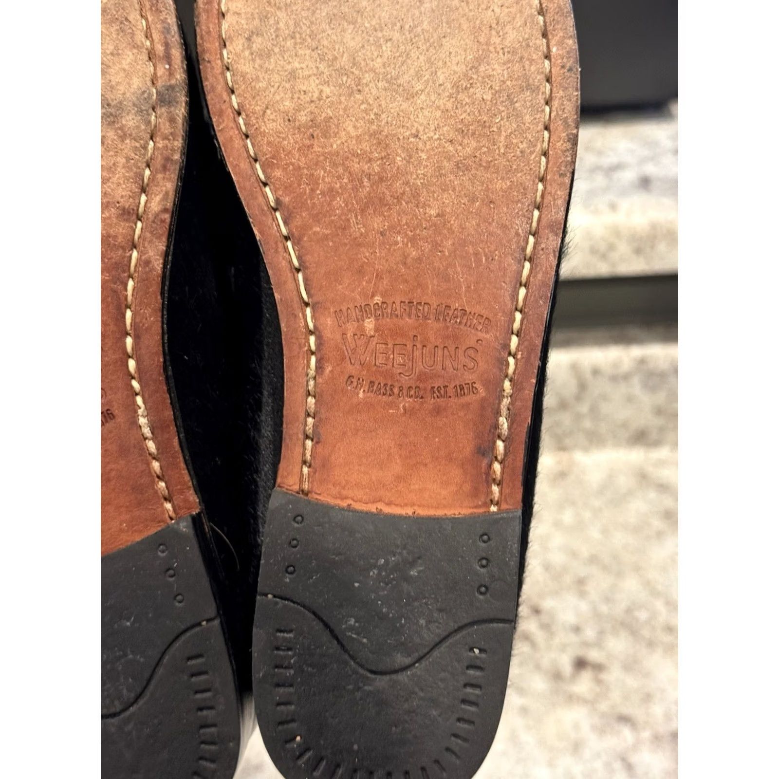 Vintage GH BASS WOMEN’S 6 M US LOAFERS BLACK PONY HAIR WEEJUNS CELESTE CHAIN Size US 6 / IT 36 - 7 Thumbnail