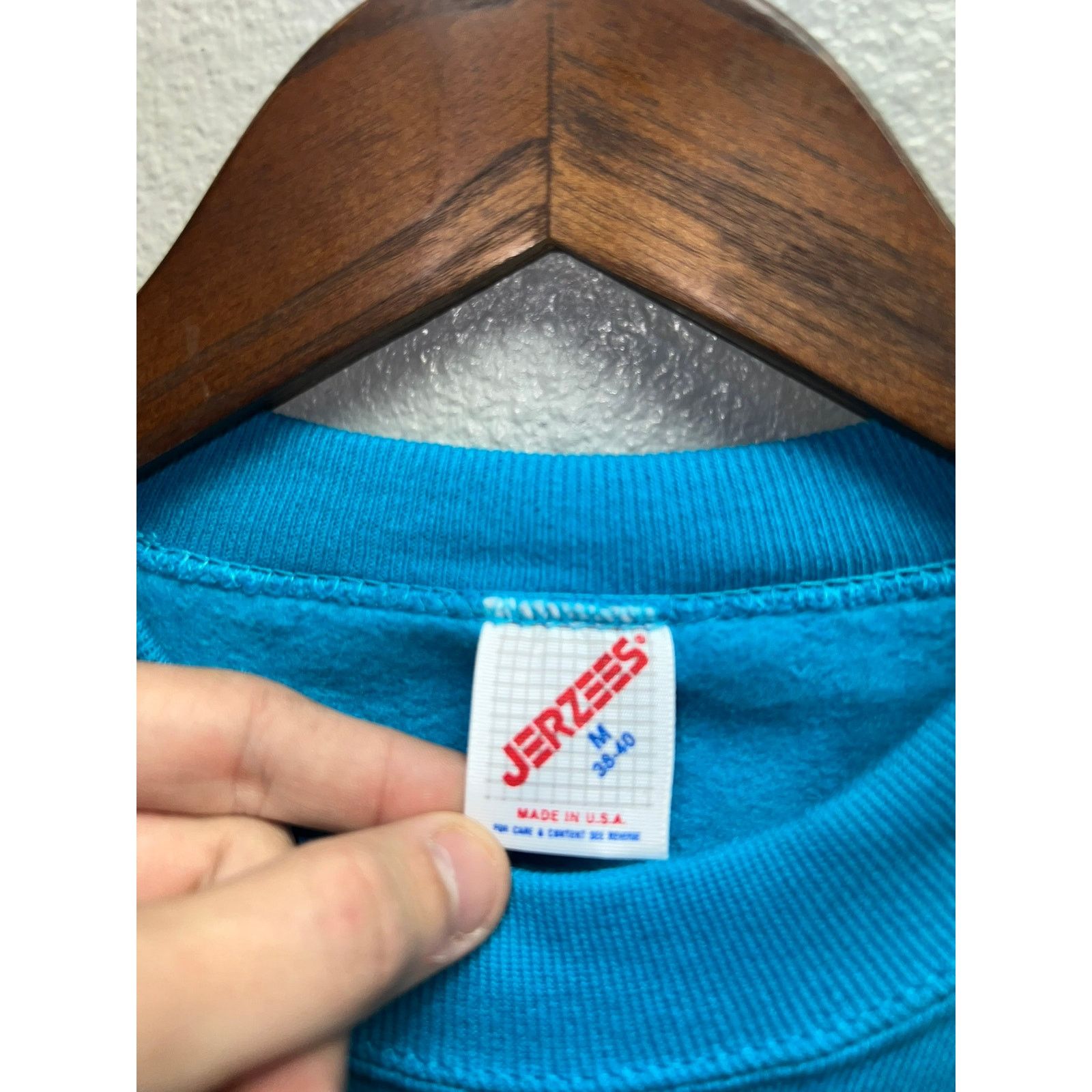 Jerzees Vintage Blue Blank Sweatshirt Jerzees Crewneck VTG 90s M Size US M / EU 48-50 / 2 - 7 Thumbnail