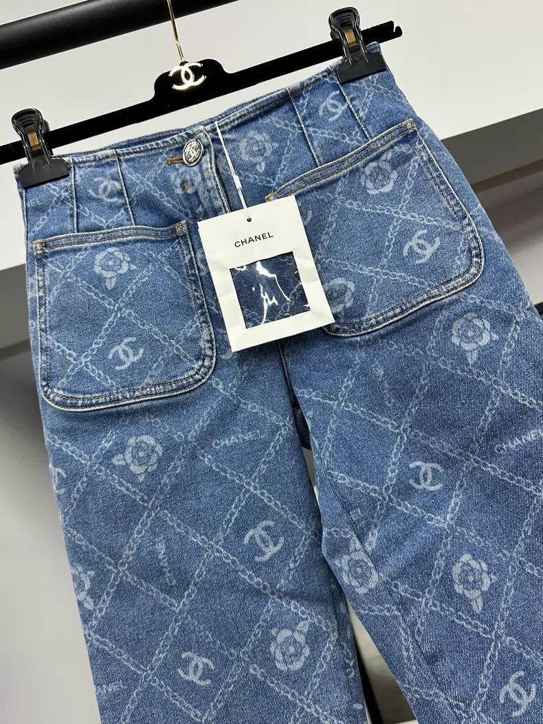 Chanel Chanel 23A camellia micro jeans Size 42" / US 20 - 2 Thumbnail
