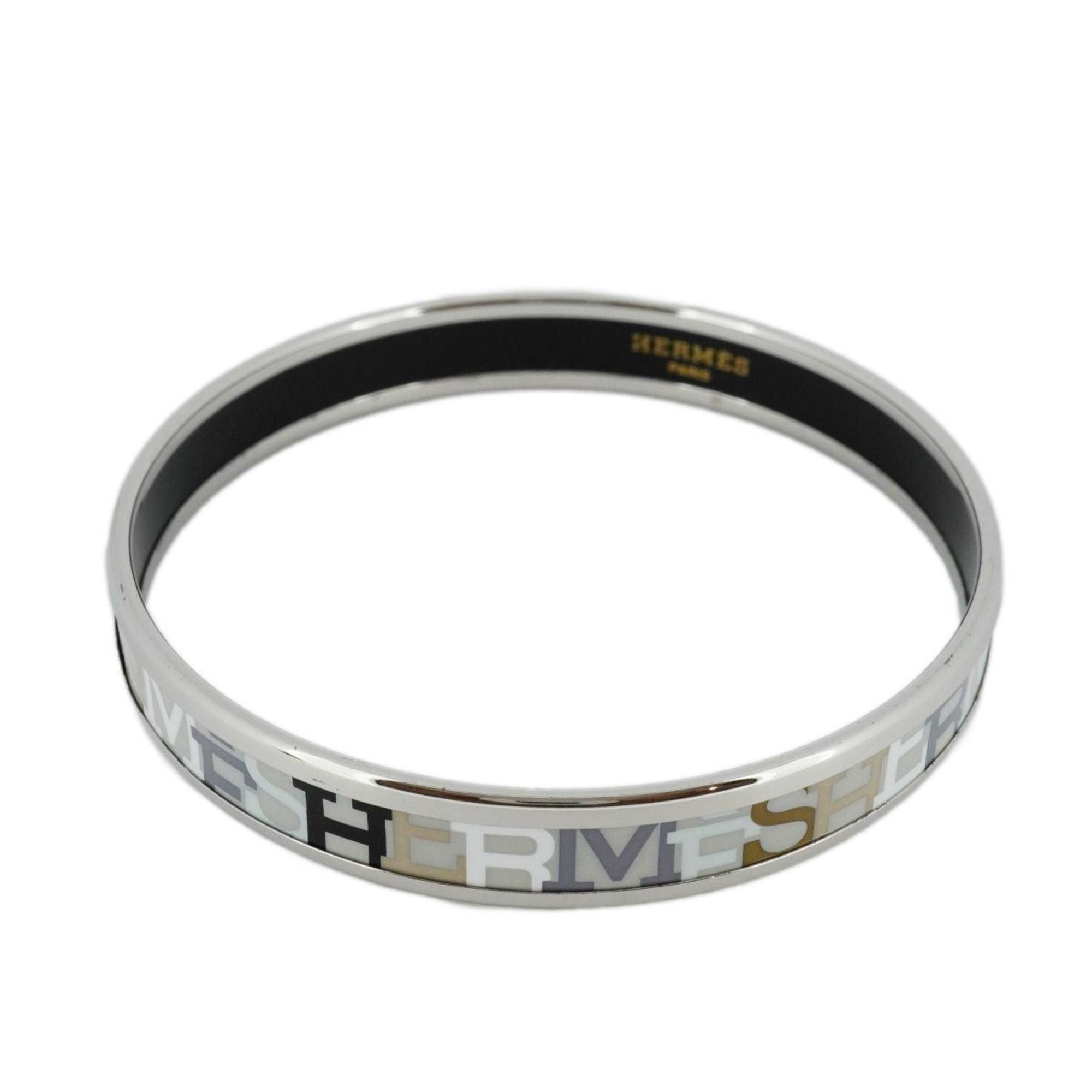 image of Hermes Bangle, Emaille Pm, Metal, Silver, Multicolor, Women's