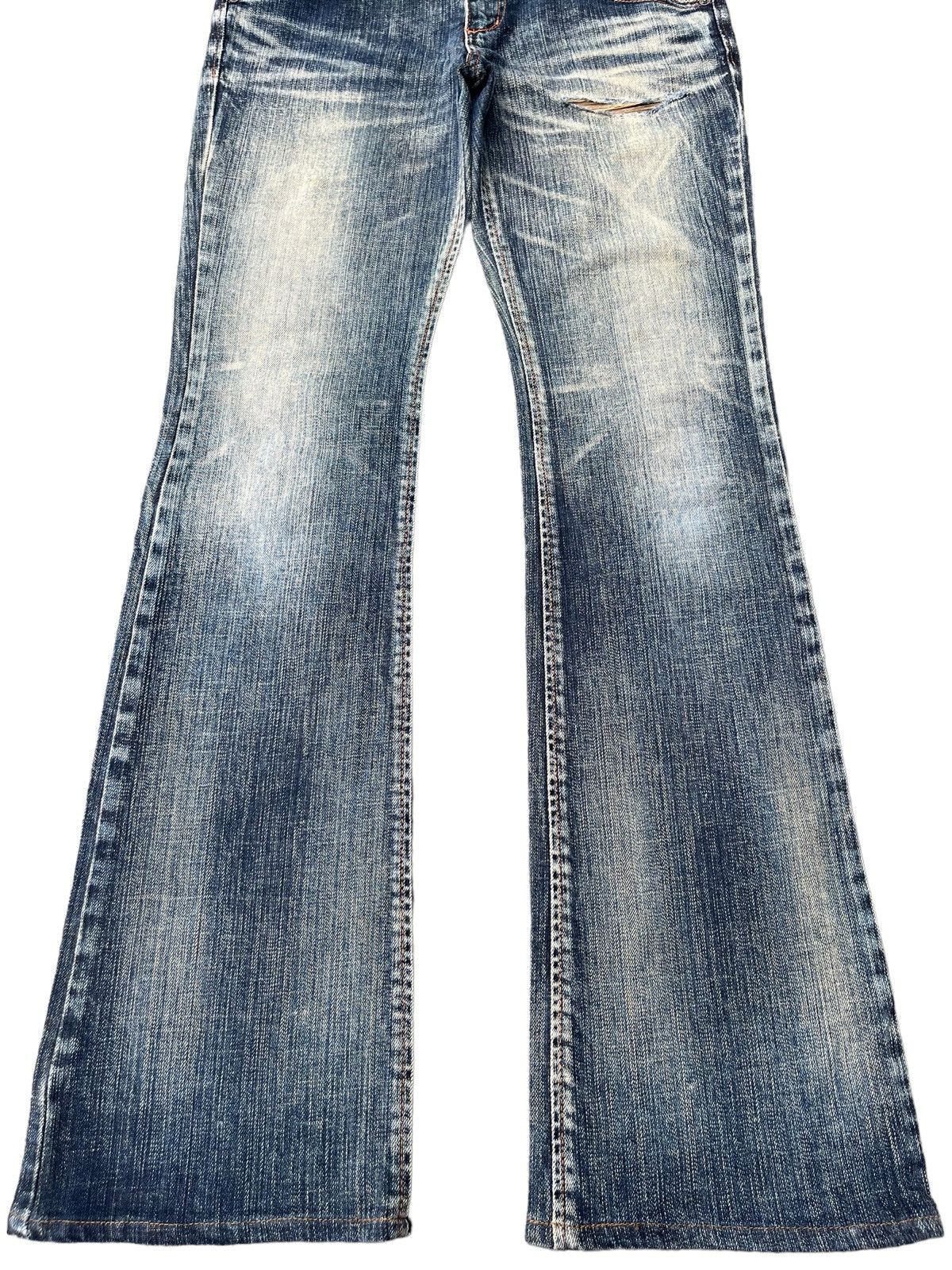 If Six Was Nine Vintage Japanese Brand Brappers Mud Washed Faded Flare Jeans Size US 30 / EU 46 - 5 Thumbnail