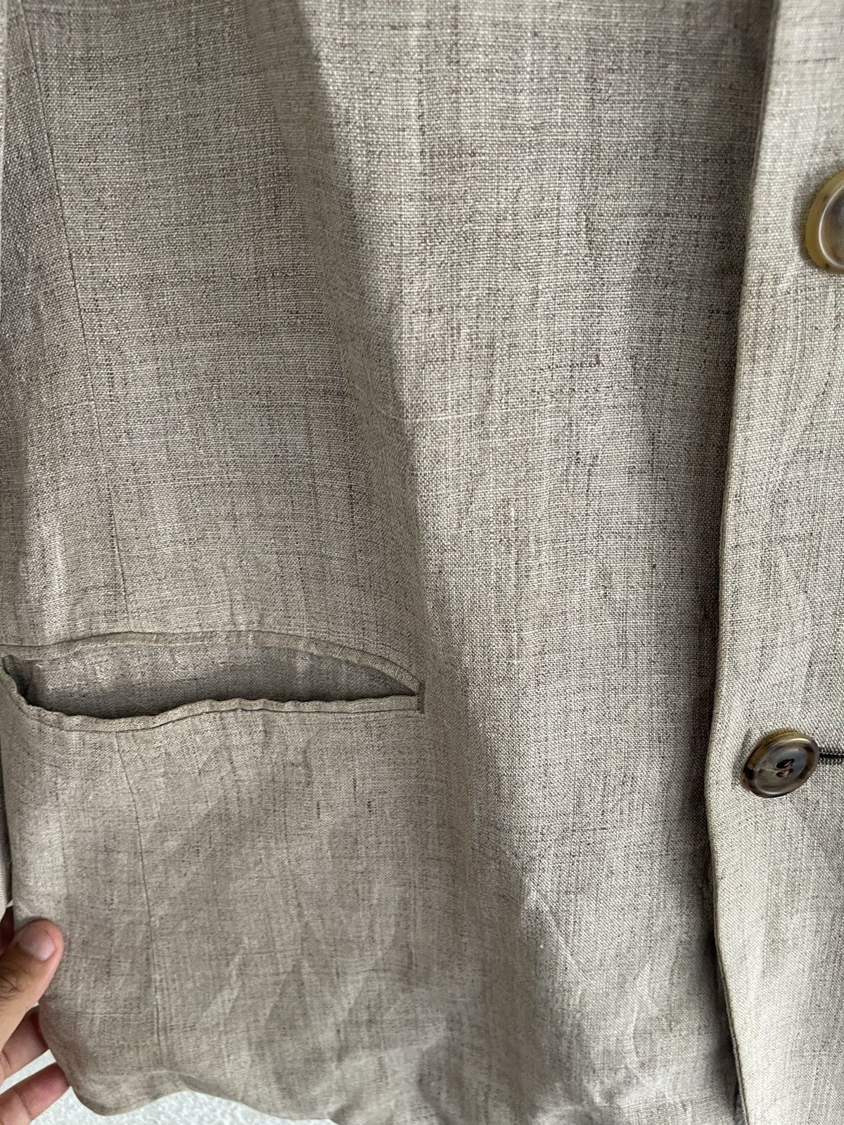 Issey Miyake Issey Miyake Linen Jacket Mandarin Collar 3 Pocket Size US M / EU 48-50 / 2 - 5 Thumbnail