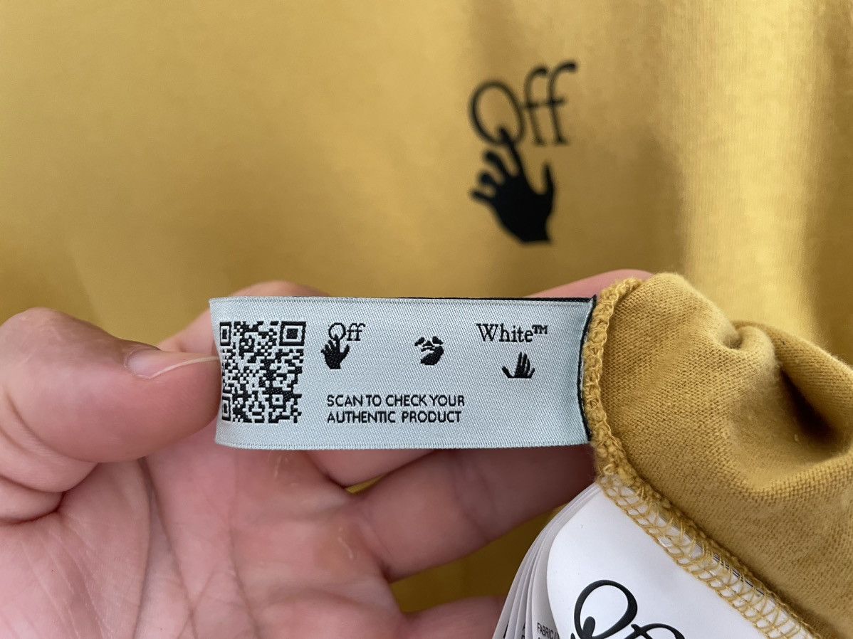 Off-White × Virgil Abloh Off-White Hand Agreement Tee Arrow Logo Yellow L/S T-shirt Size US M / EU 48-50 / 2 - 13 Thumbnail