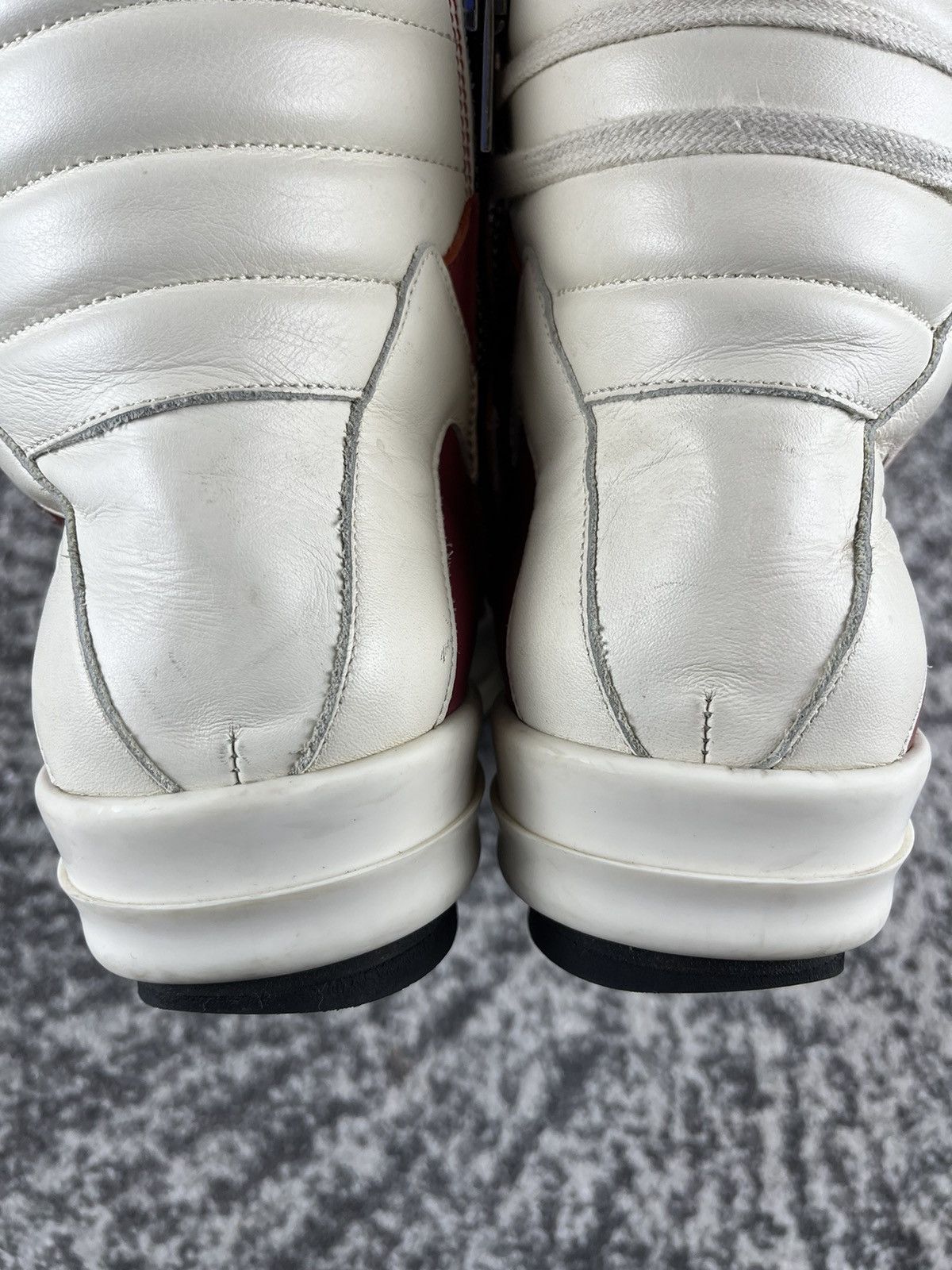 Rick Owens SS22 Rick Owens Fogachine Carnelian Red Leather Geobaskets Size US 9 / EU 42 - 8 Thumbnail